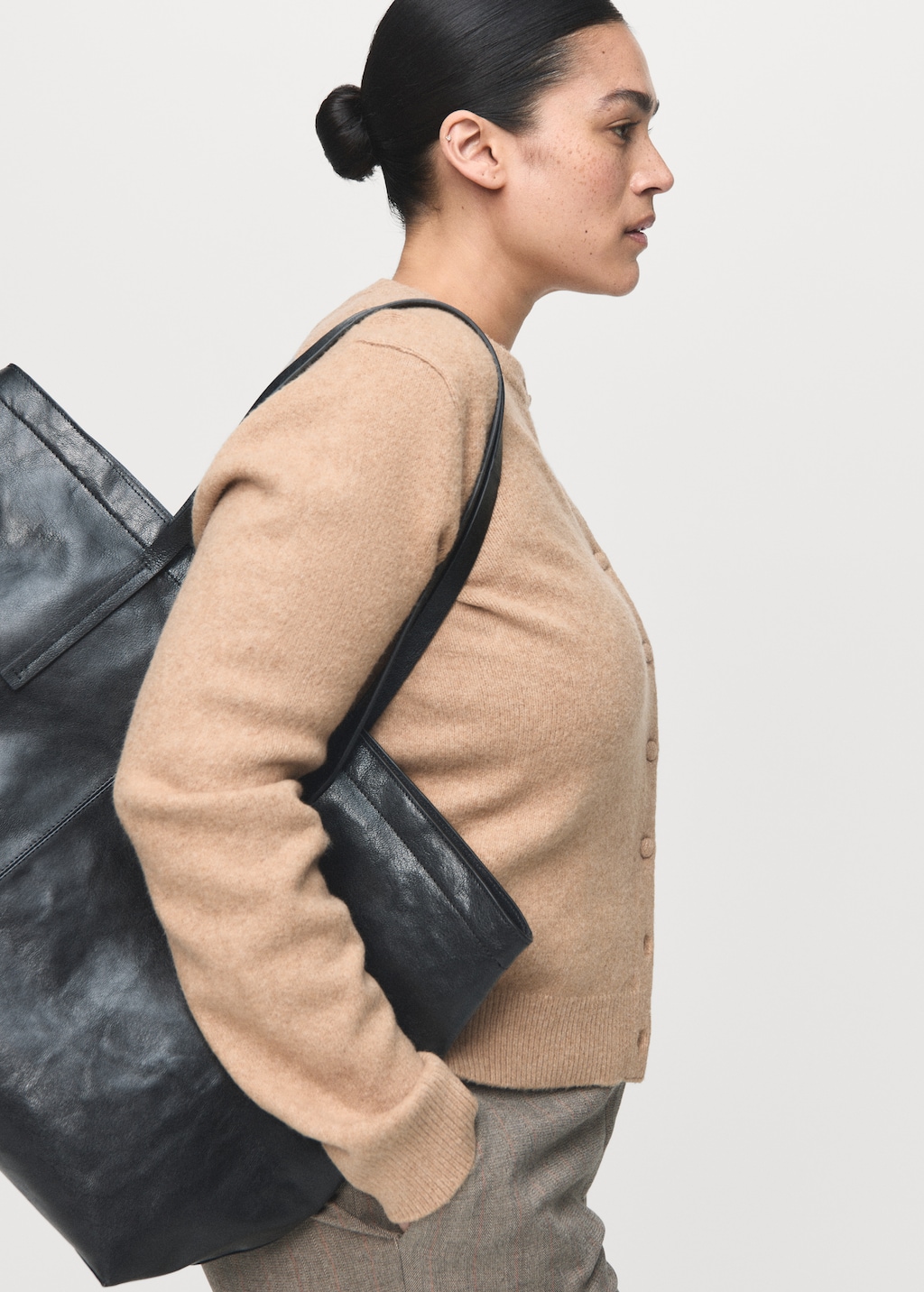 Knitted button cardigan