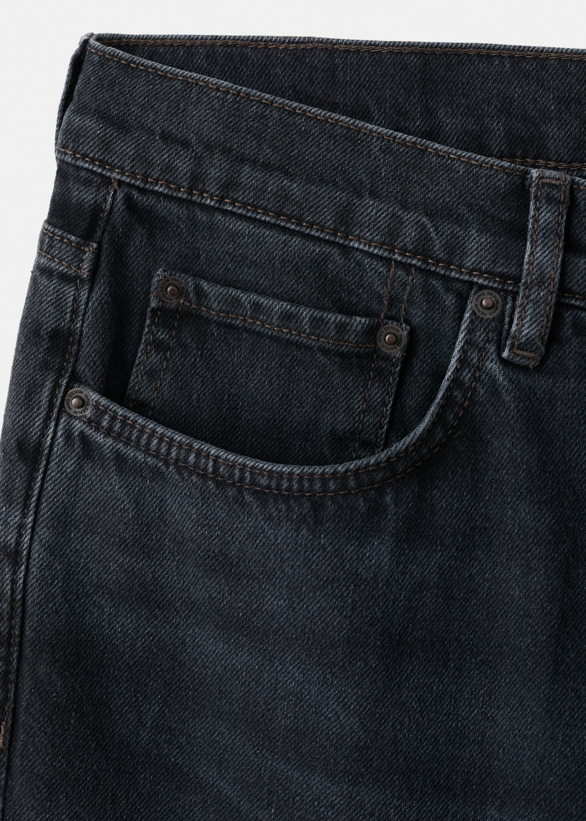 Jeans Lori tapered fit - Detalle del artículo 8, Denim negro. Ref: 17067883-01.