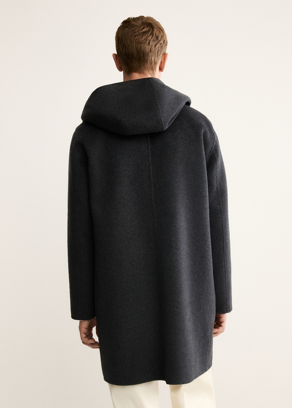Handmade wool coat with hood