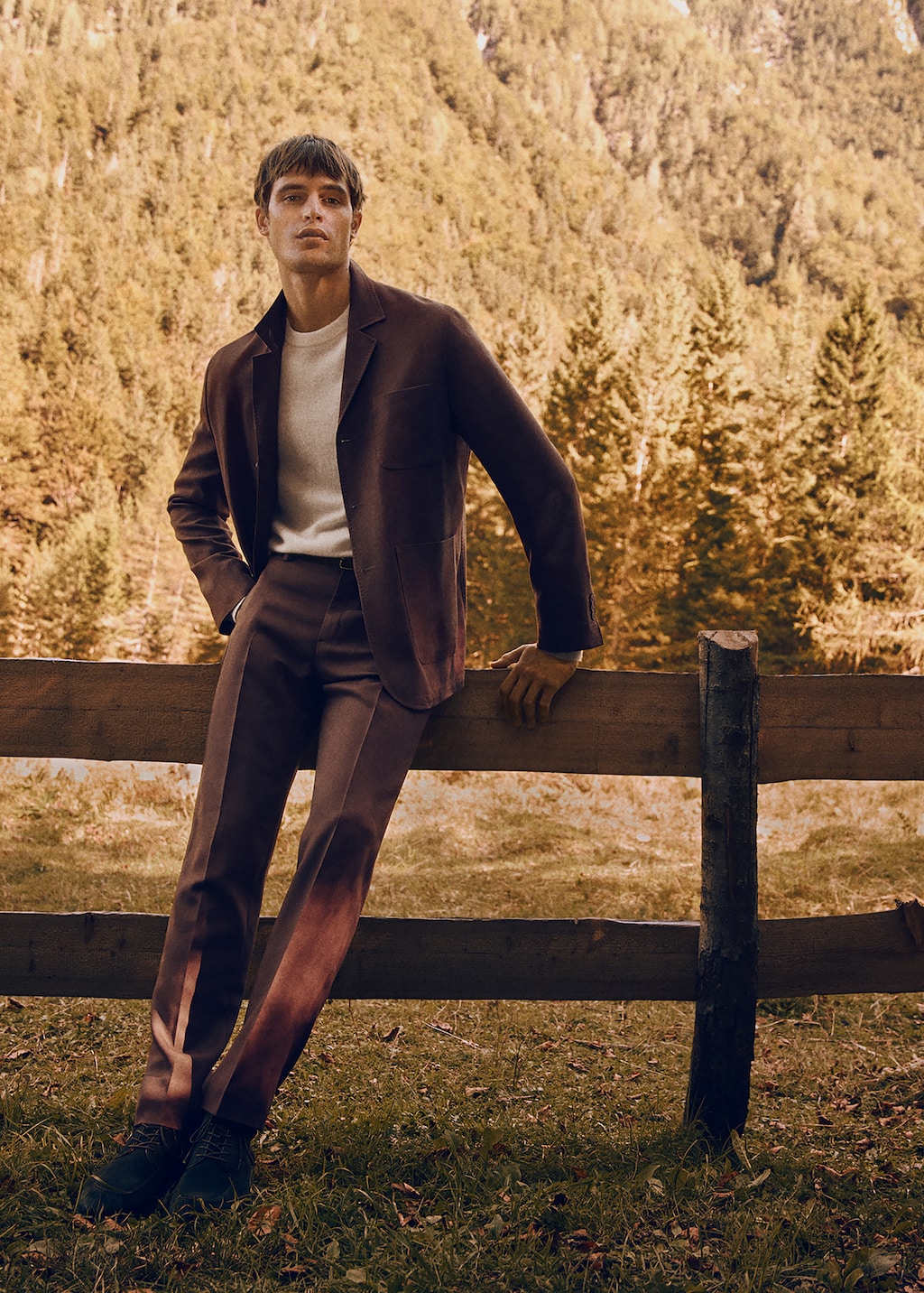 Italian wool flannel suit pants