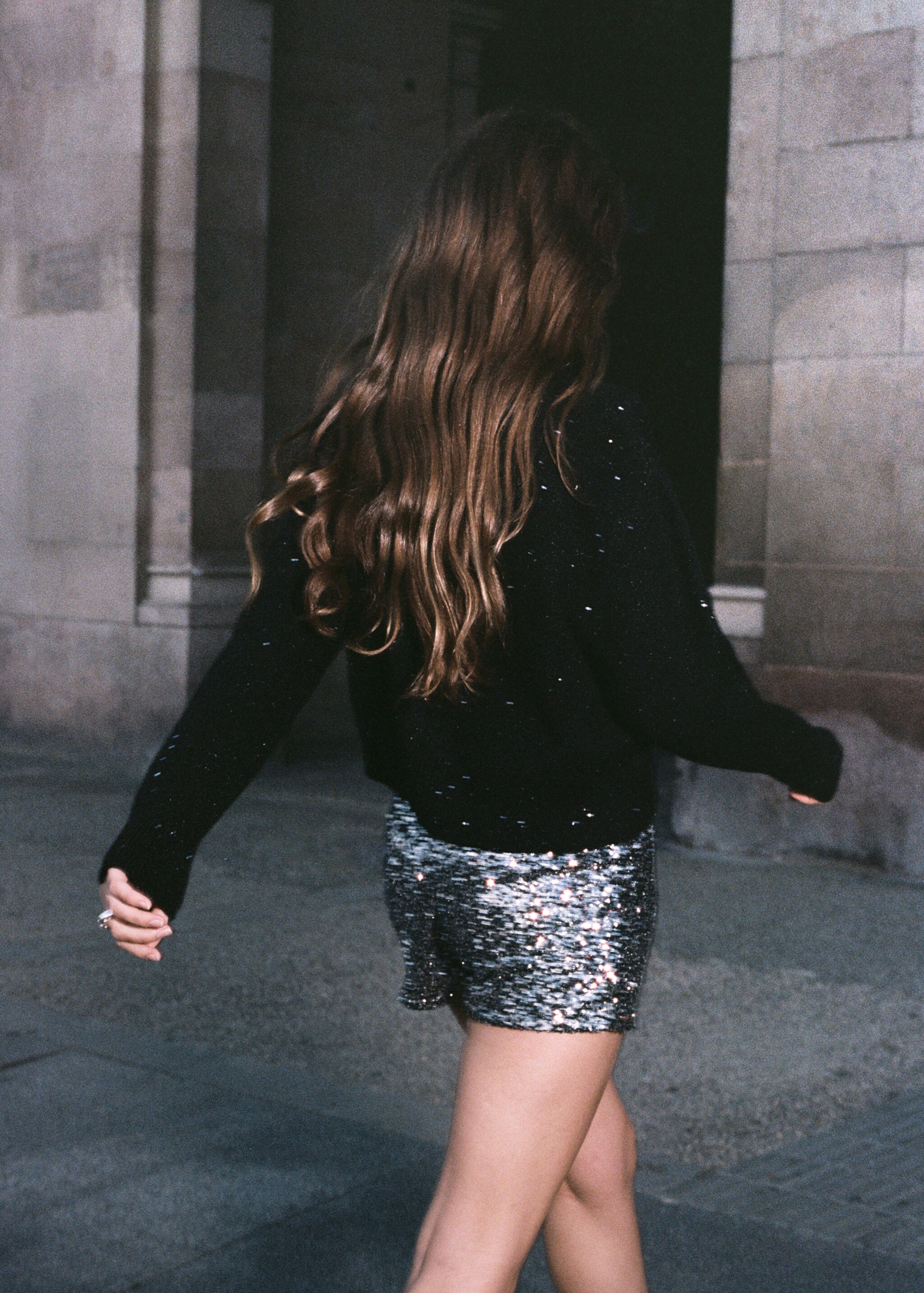 Sequin shorts - Details of the article 5, Silver. Ref: 17068274-01.