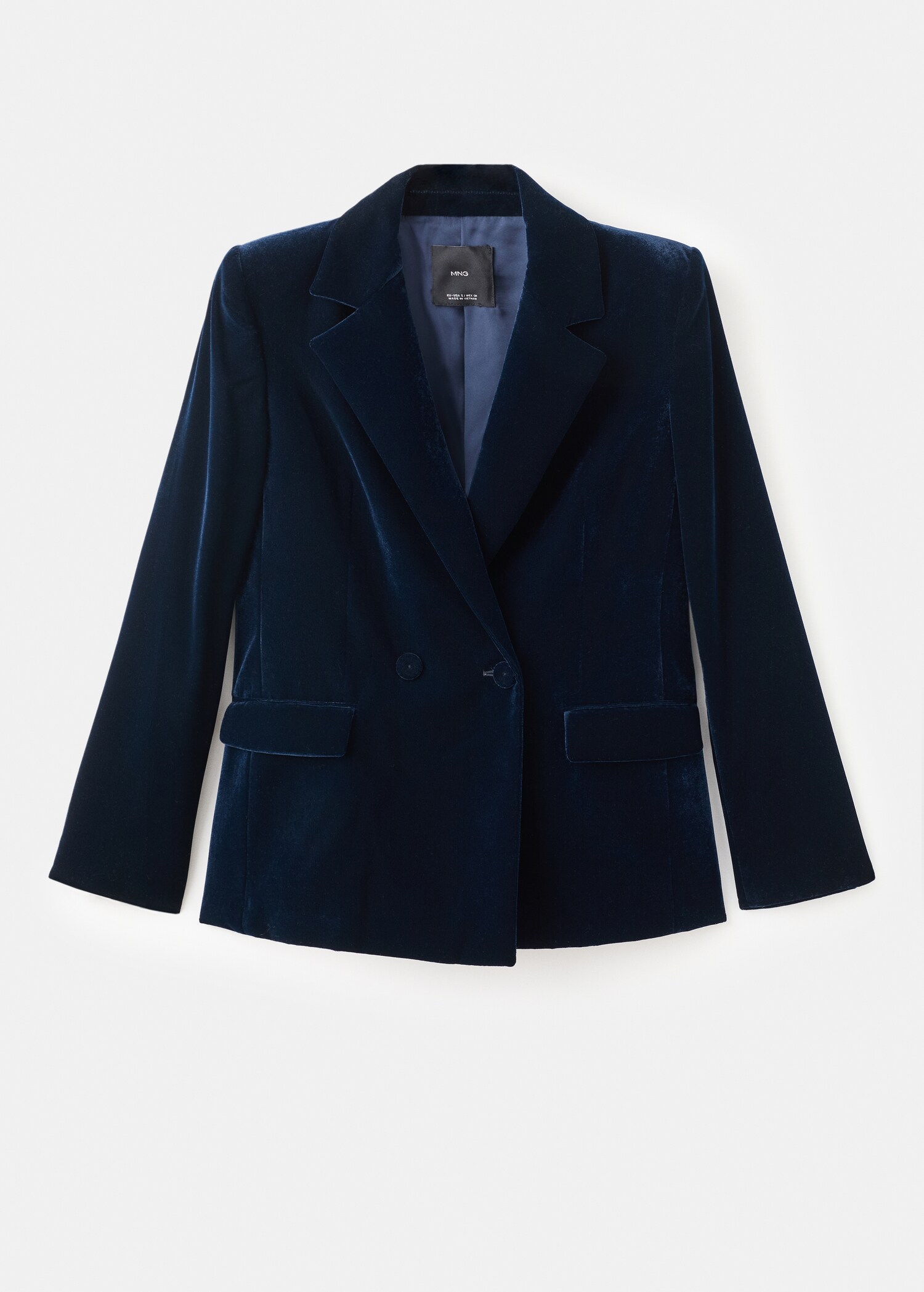 Double-breasted velvet jacket - Article without model