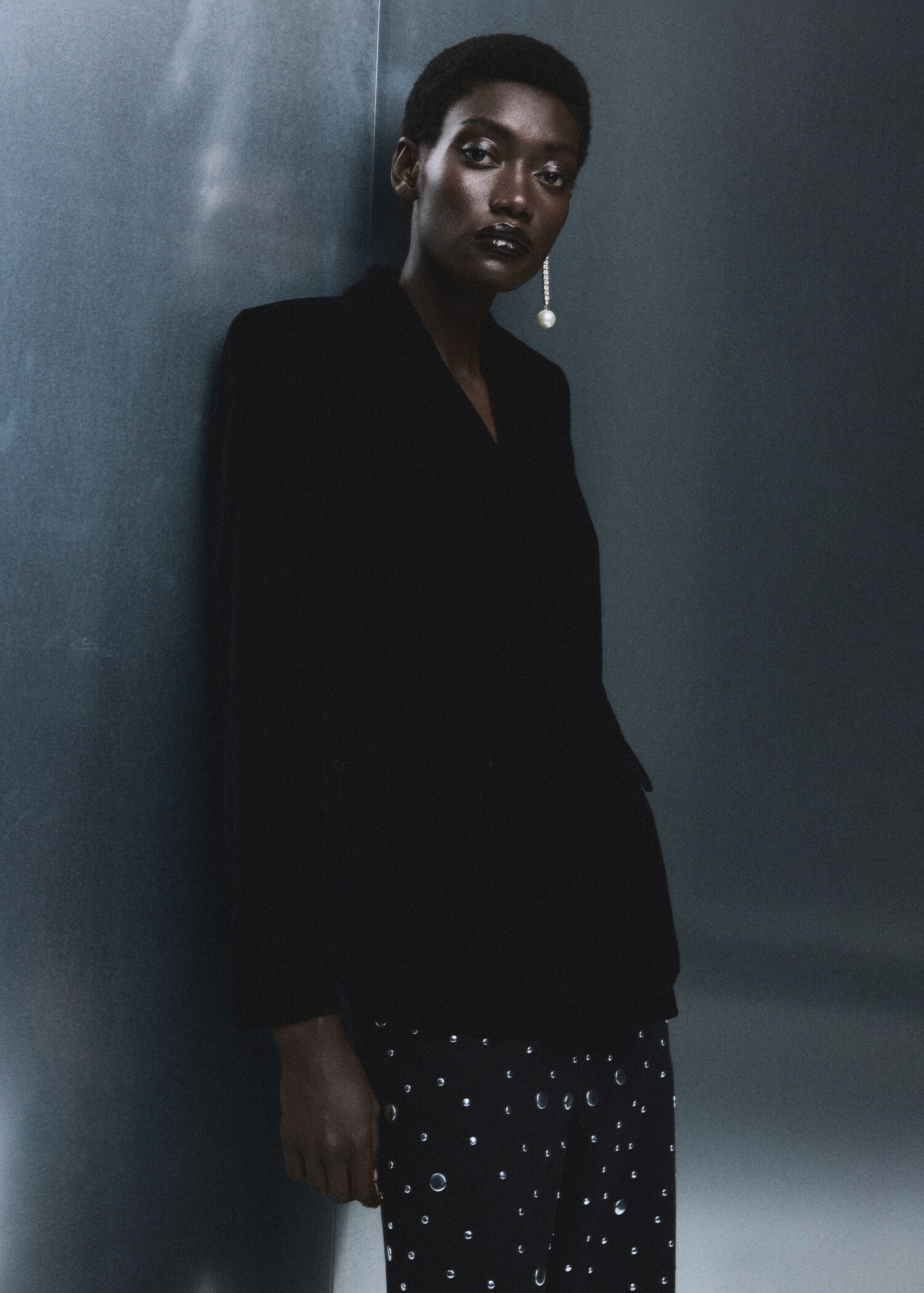 Double-breasted velvet jacket - Medium plane