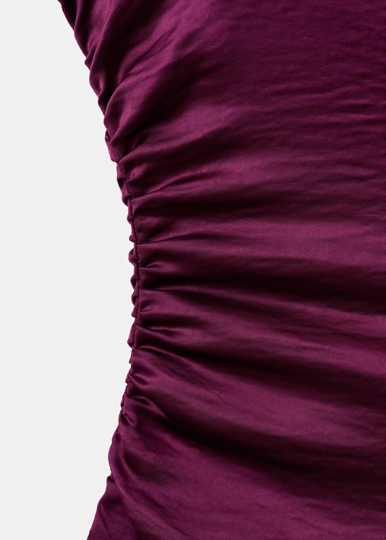 Satin dress with creased effect - Details of the article 0