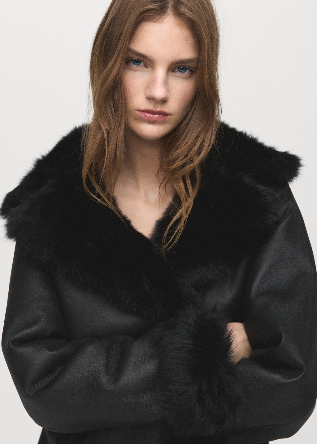 Mango Reversible fur coat