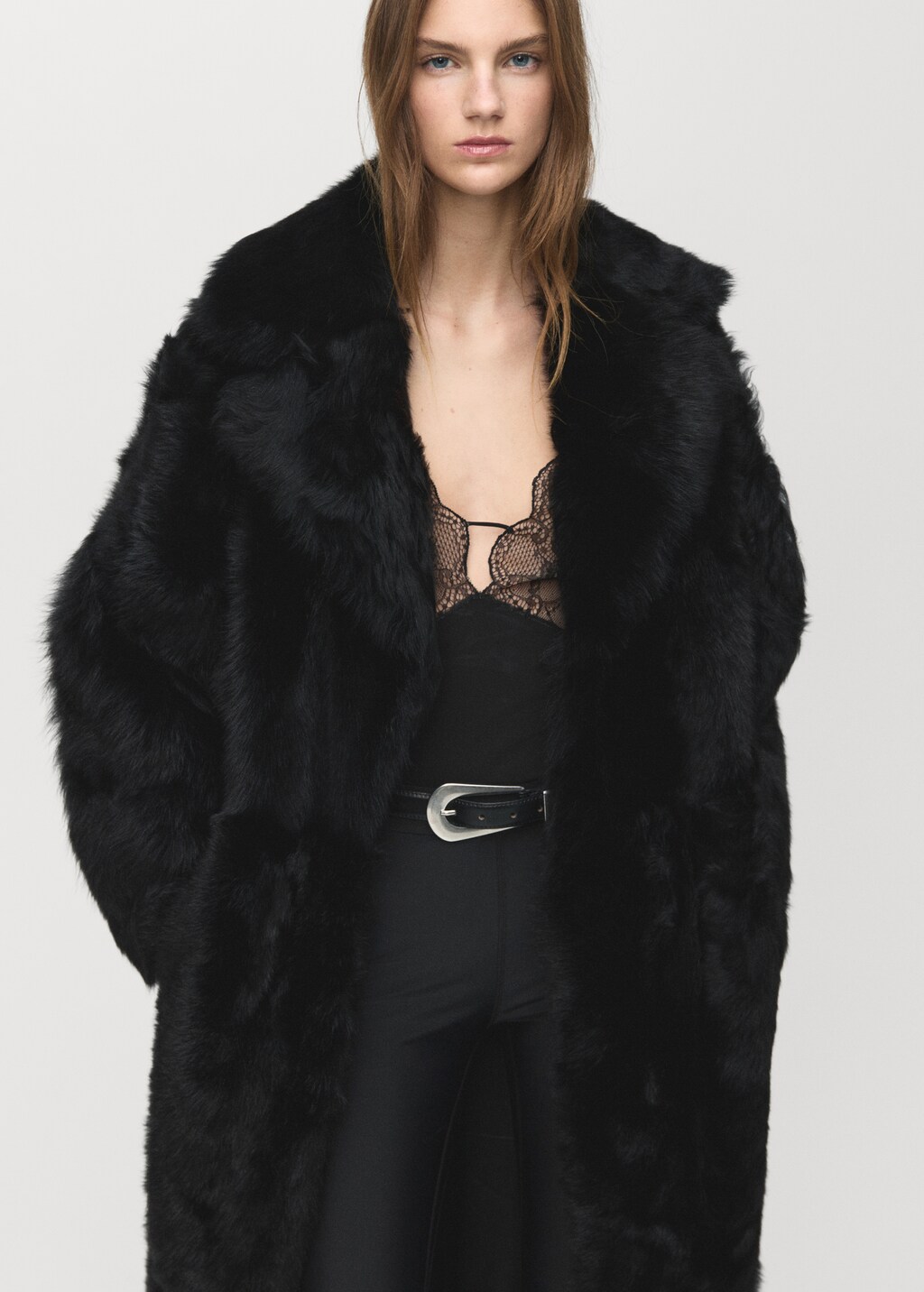 Mango Reversible fur coat
