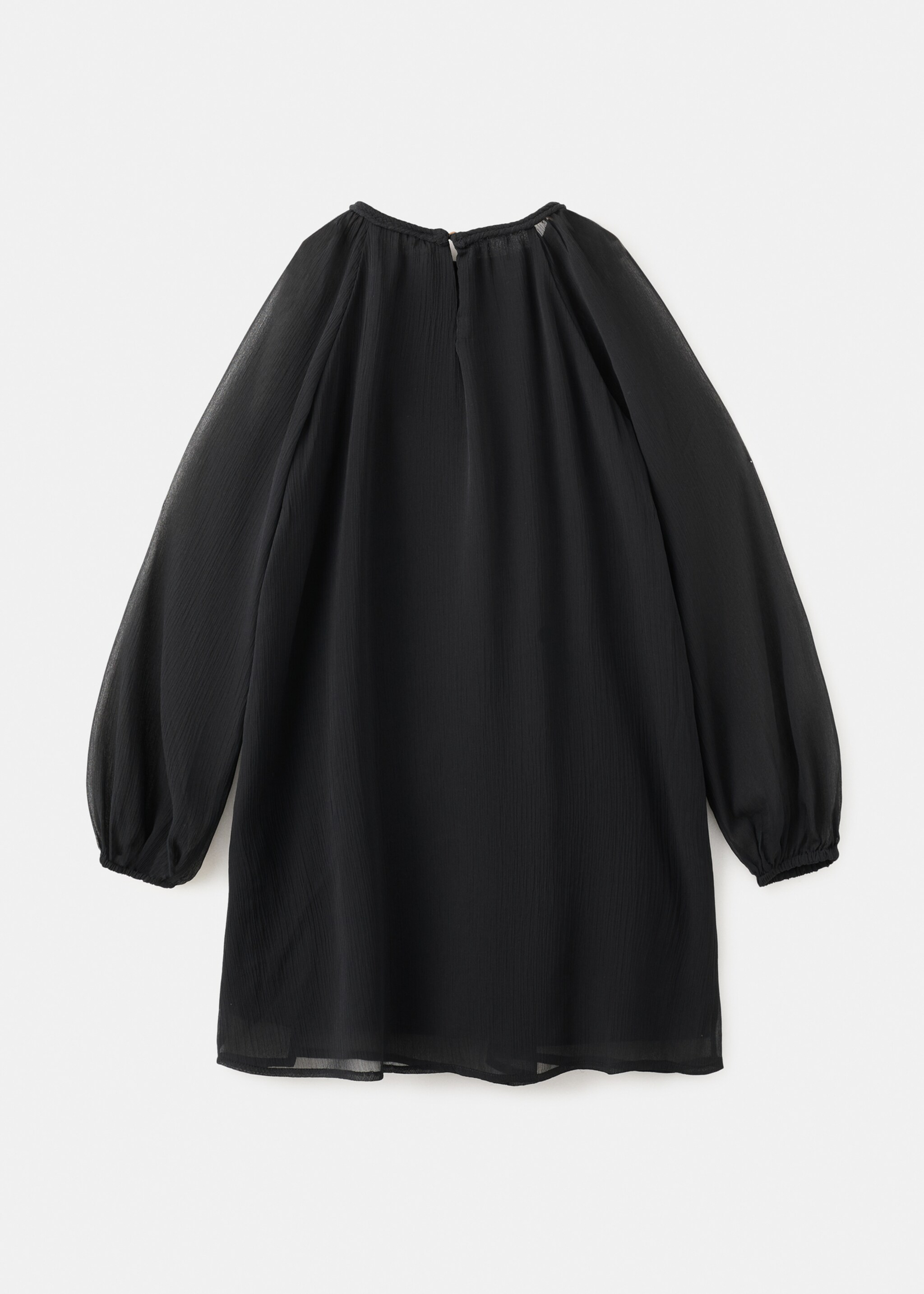 Floral embroidery dress - Reverse of the article, Black. Ref: 17069208-01.