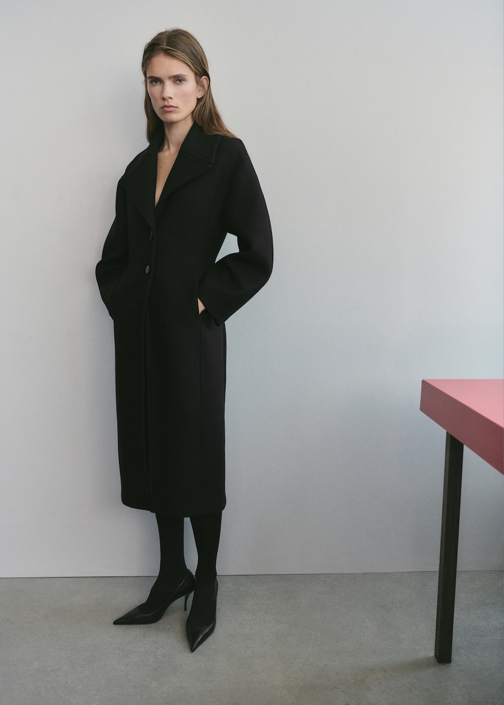 Structured wool coat