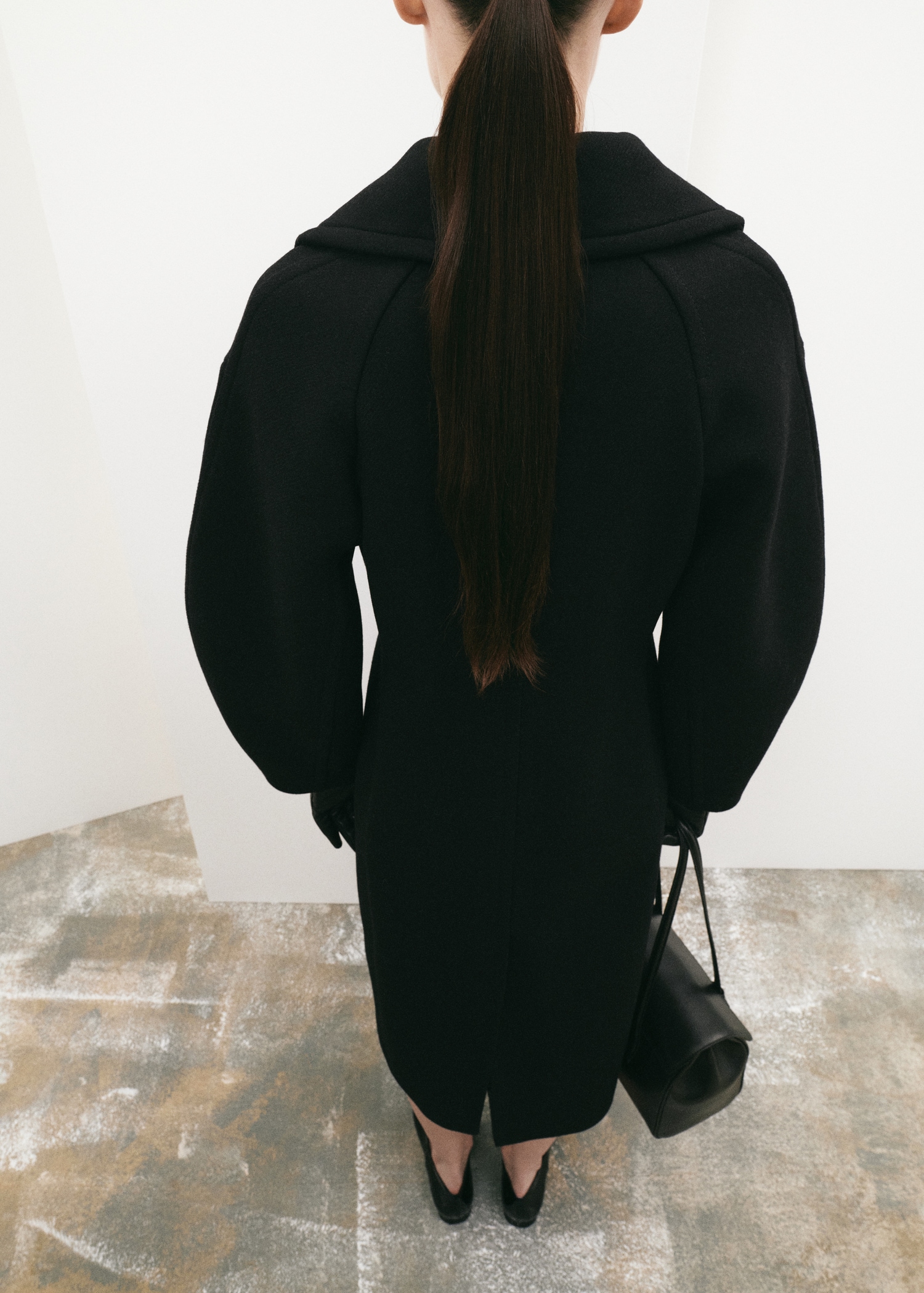 Structured wool coat - Reverse of the article