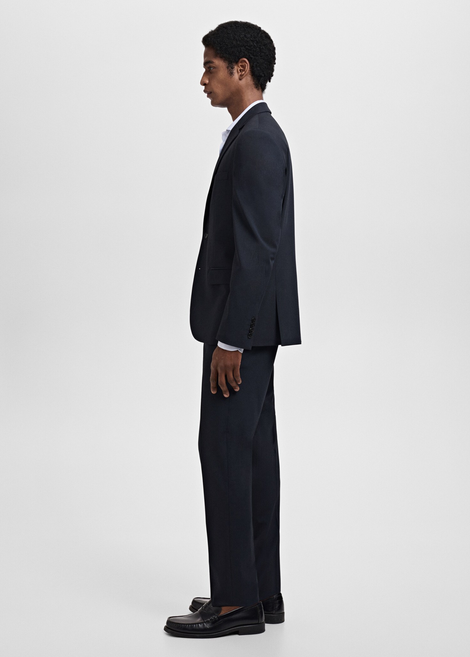 Stretch fabric super slim-fit suit trousers - Details of the article 2