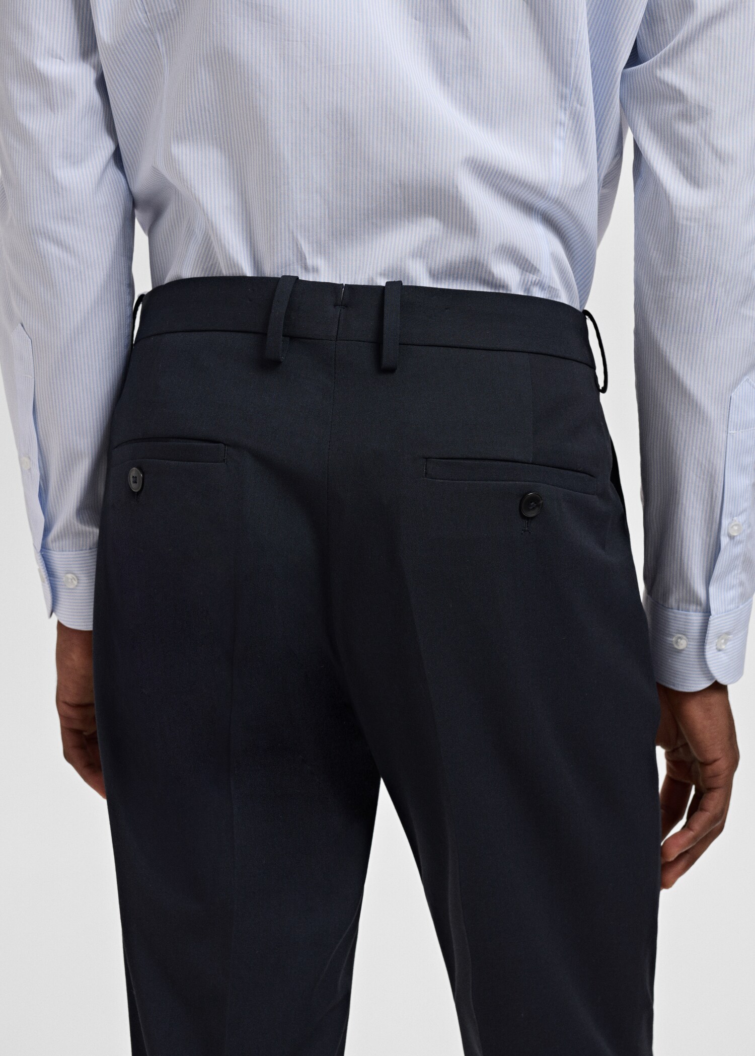 Stretch fabric super slim-fit suit trousers - Details of the article 3