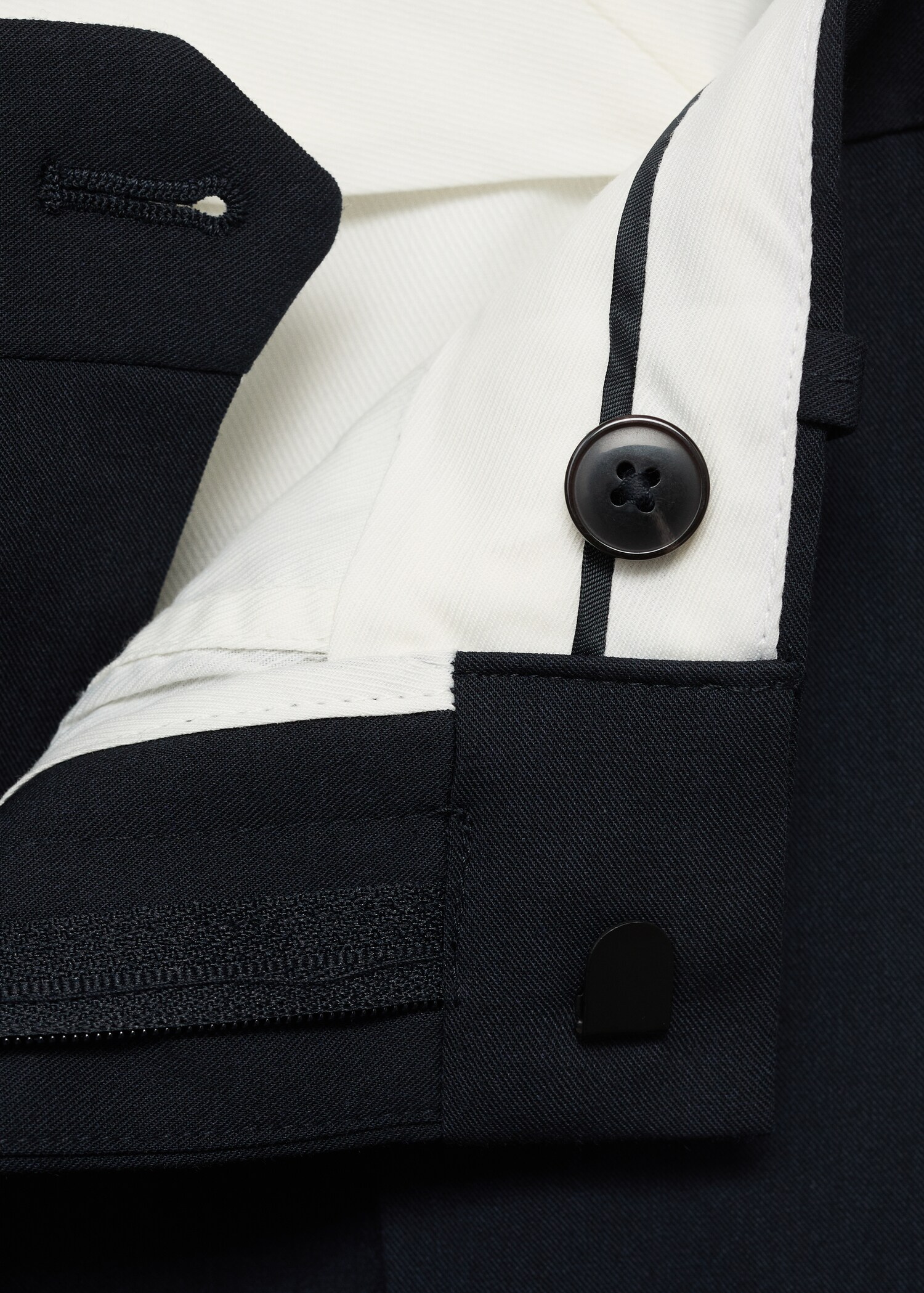 Stretch fabric super slim-fit suit trousers - Details of the article 8