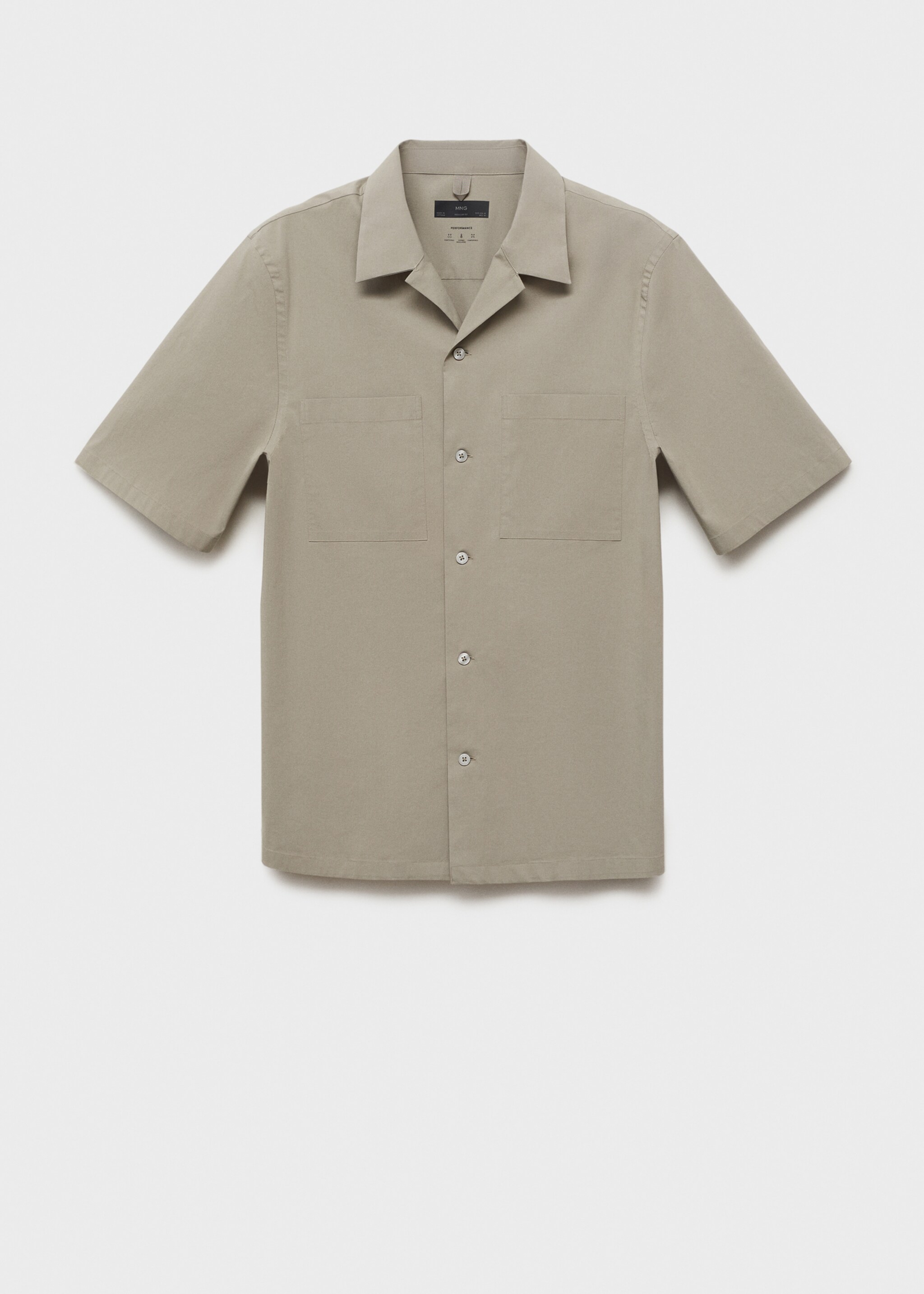 Camisa bolsillos cuello bowling - Artículo sin modelo