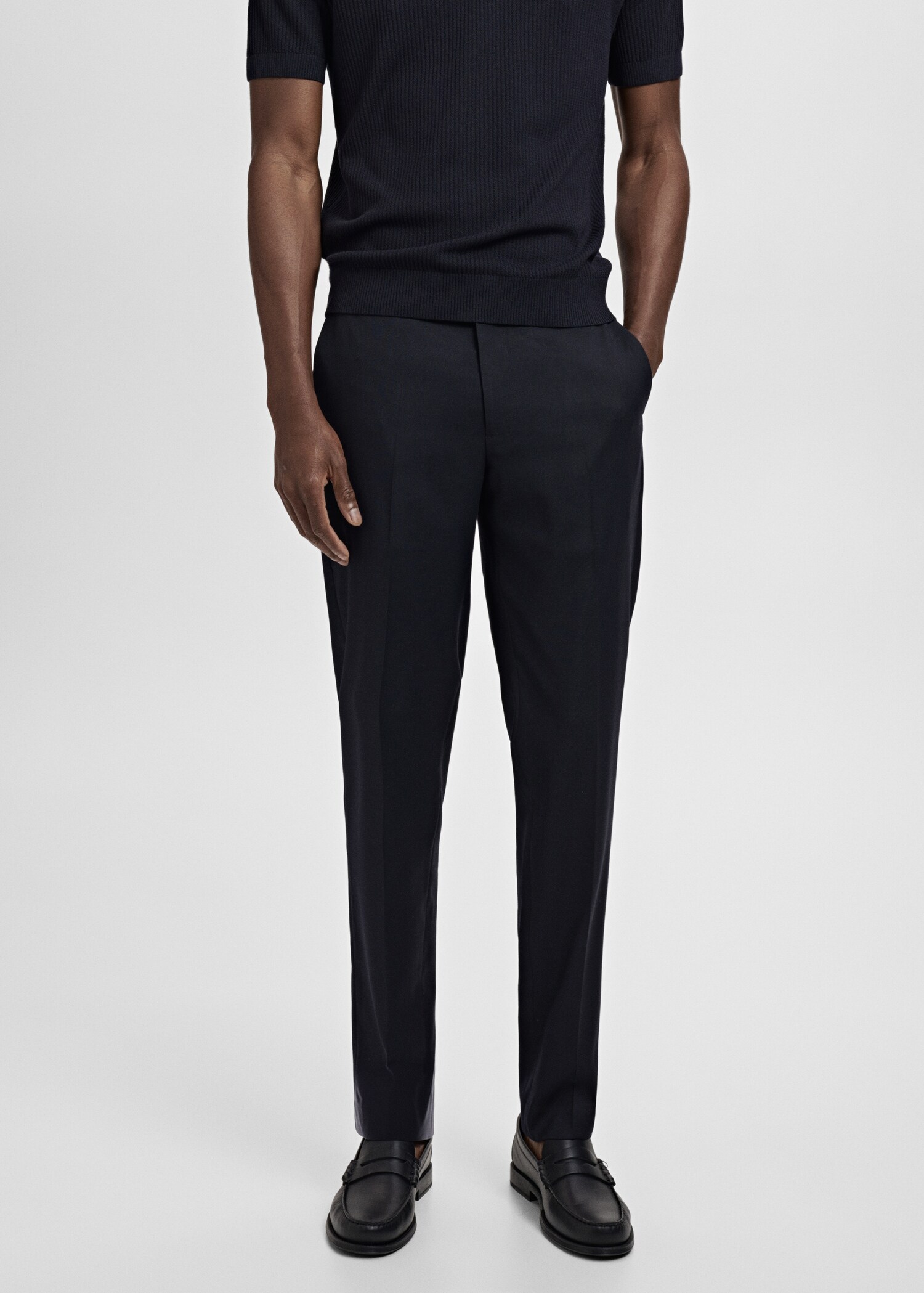 Milan slim-fit pantalon - Middenvlak
