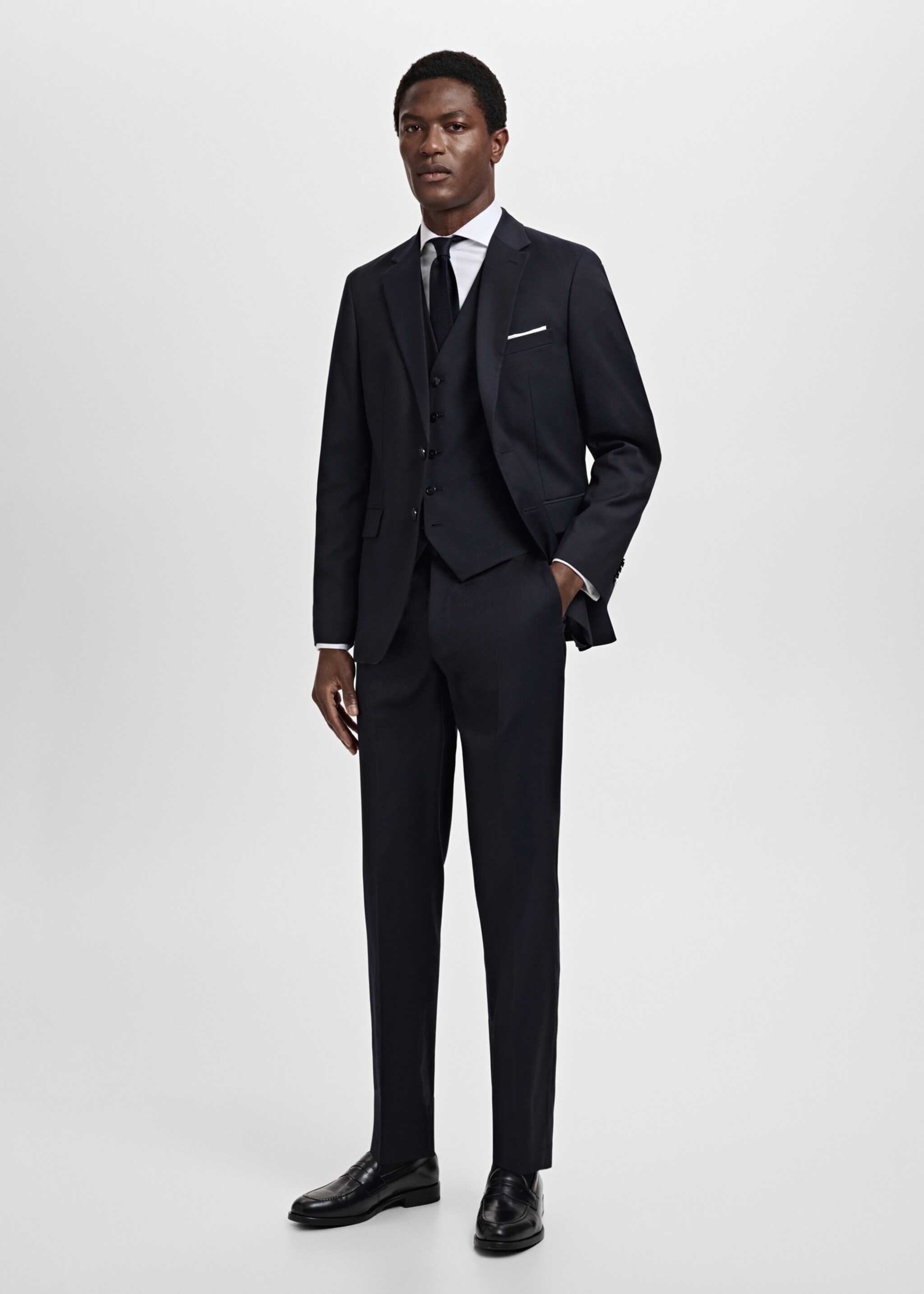 Milan slim-fit suit trousers - General plane