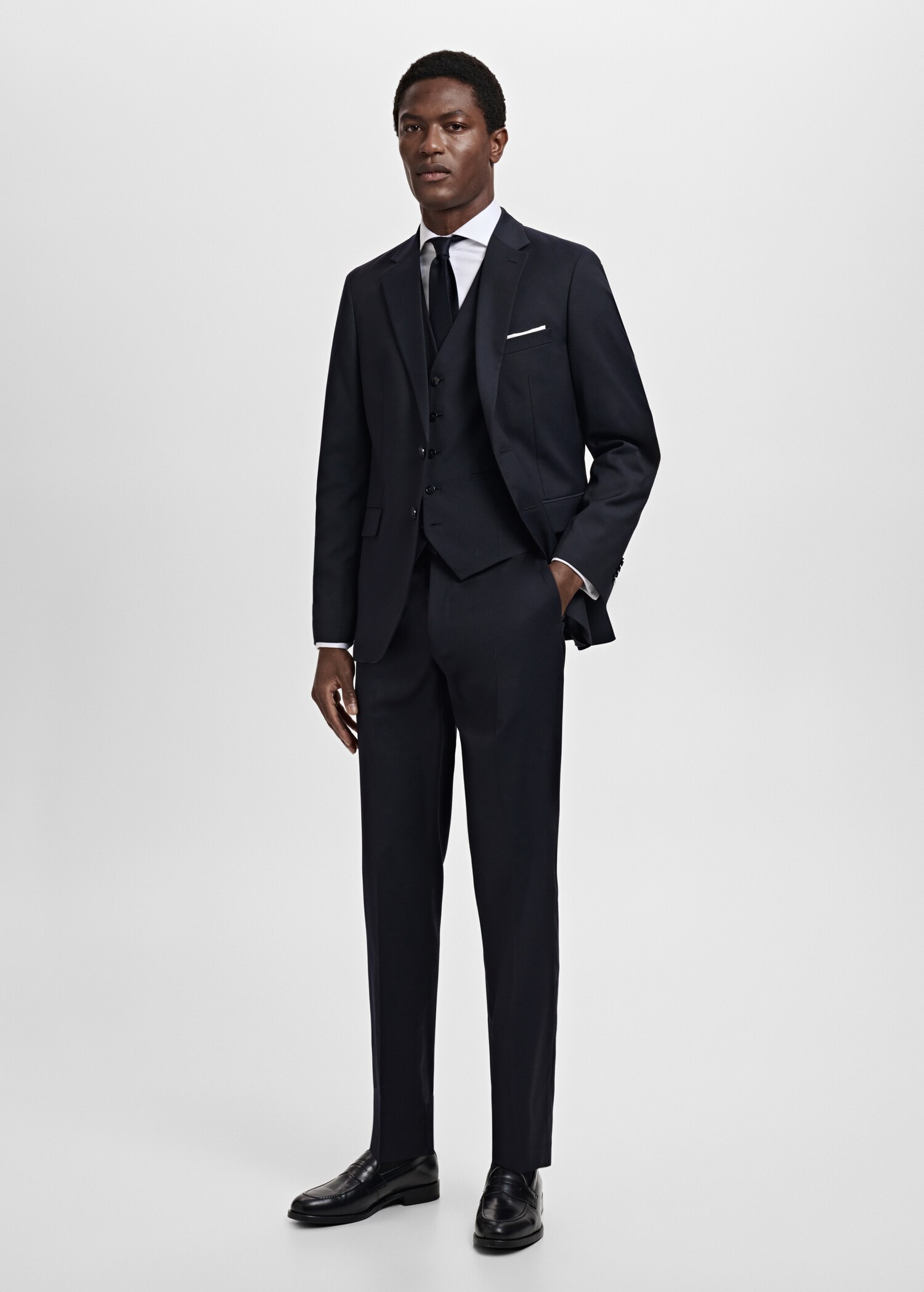 Milan slim-fit suit trousers - General plane