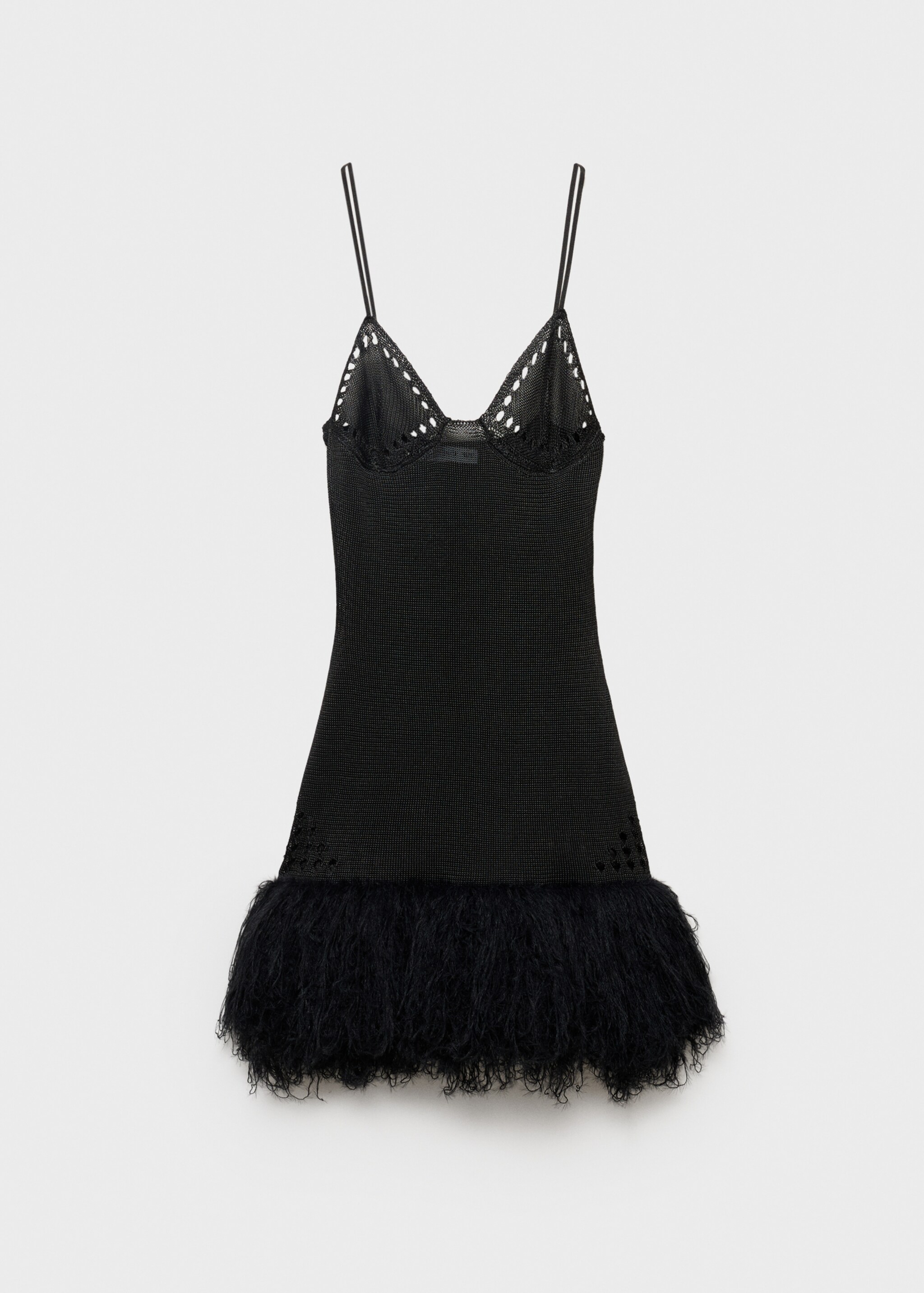Vestido punto combinado efecto plumas - Artículo sin modelo