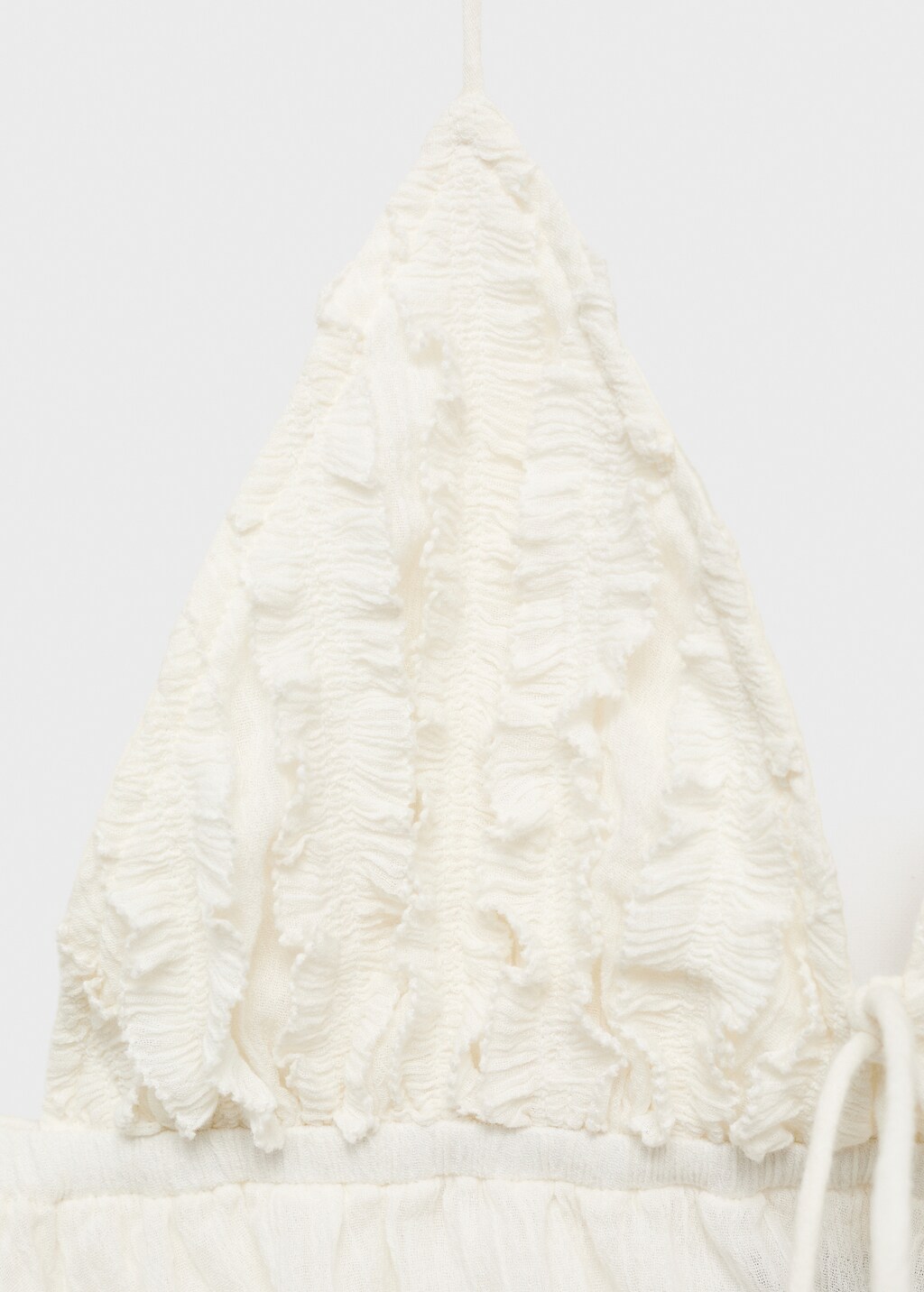 Halter top with ruffled detail