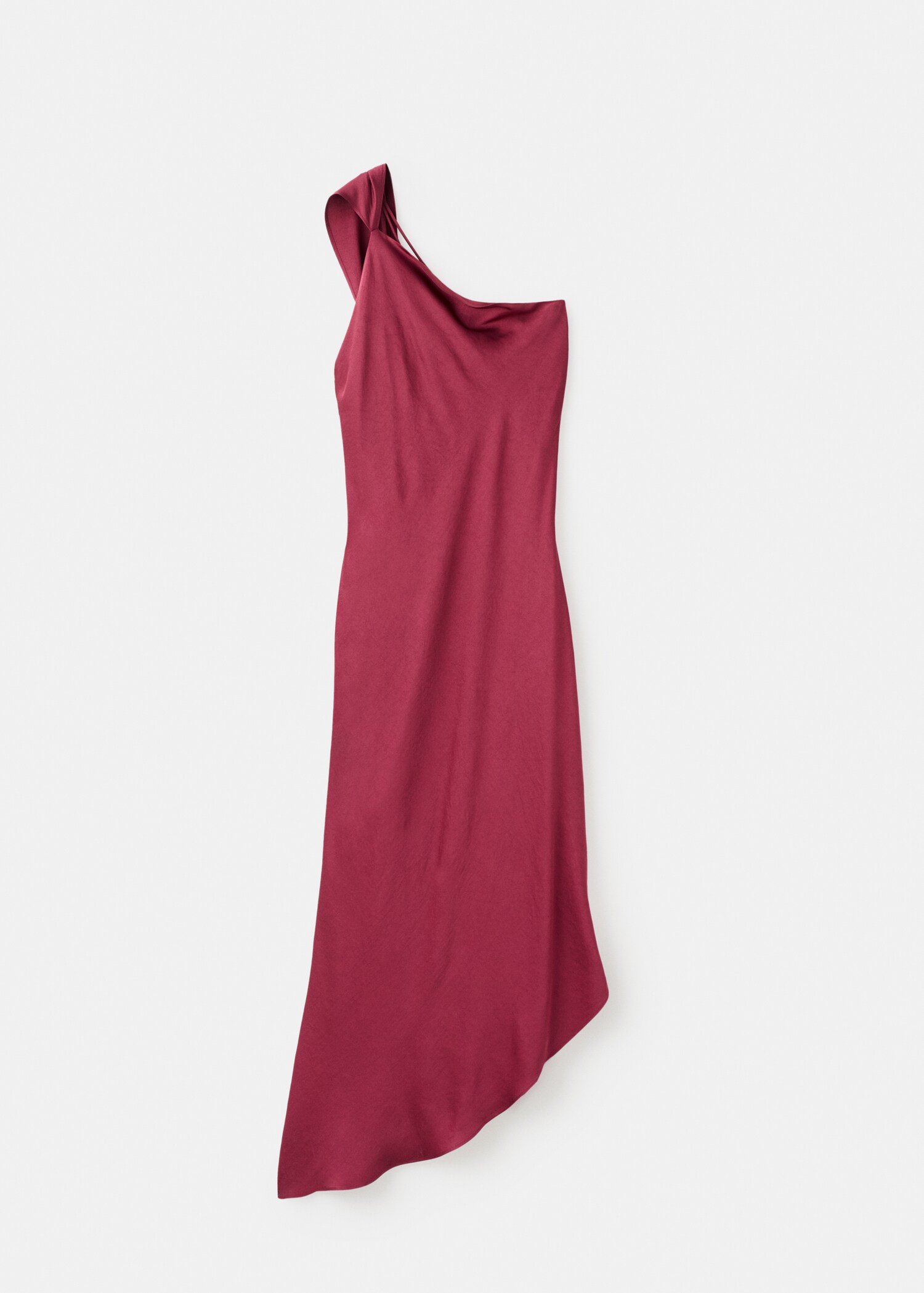 Asymmetrical satin dress - Article without model