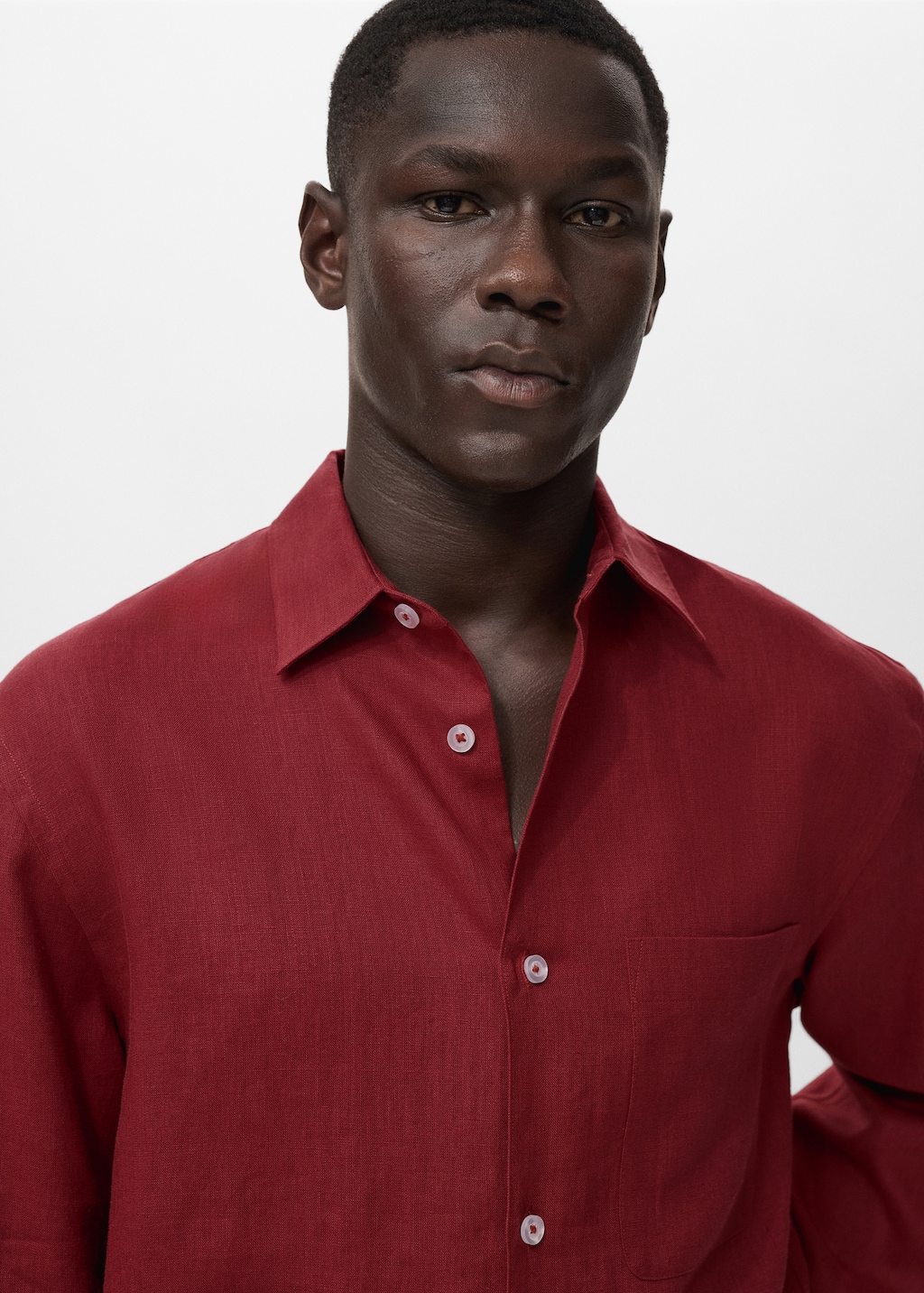 100% linen shirt with pocket