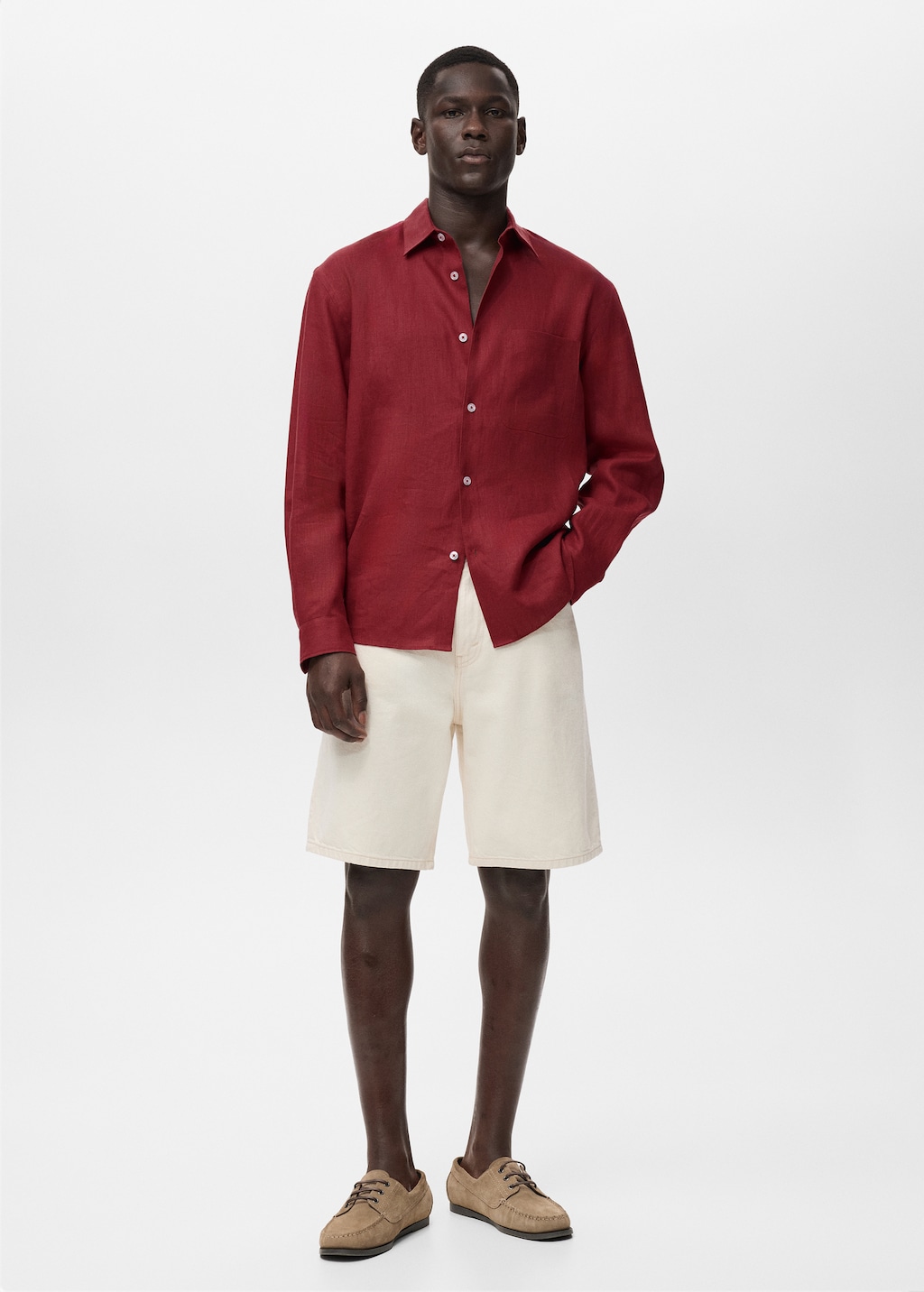 100% linen shirt with pocket