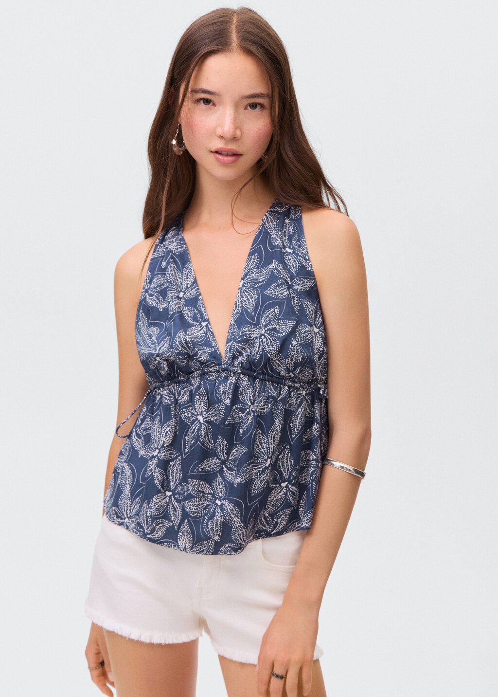 Floral chiffon top
