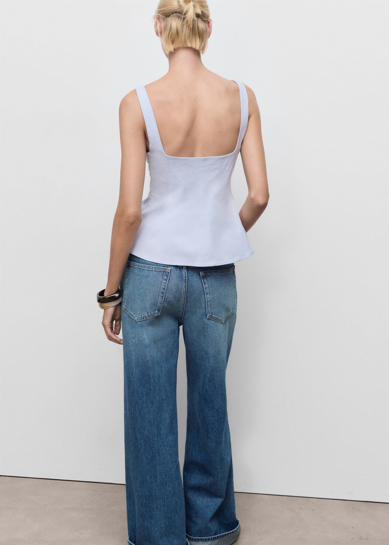 Cotton A-line top - Reverse of the article