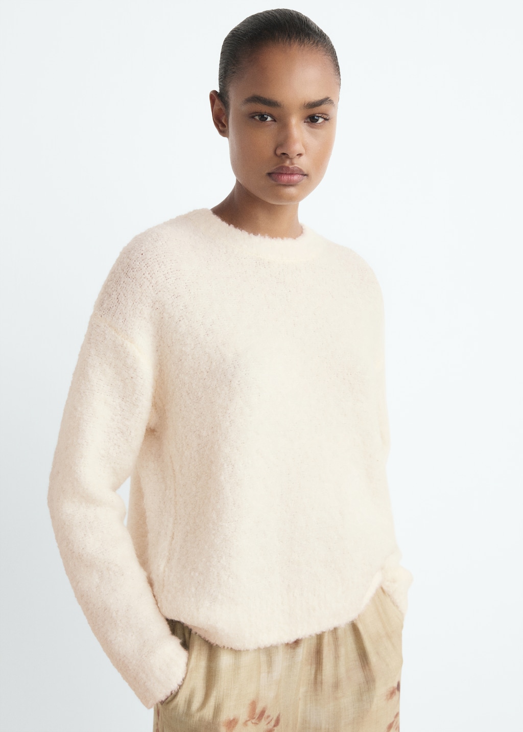 Bouclé-effect sweater