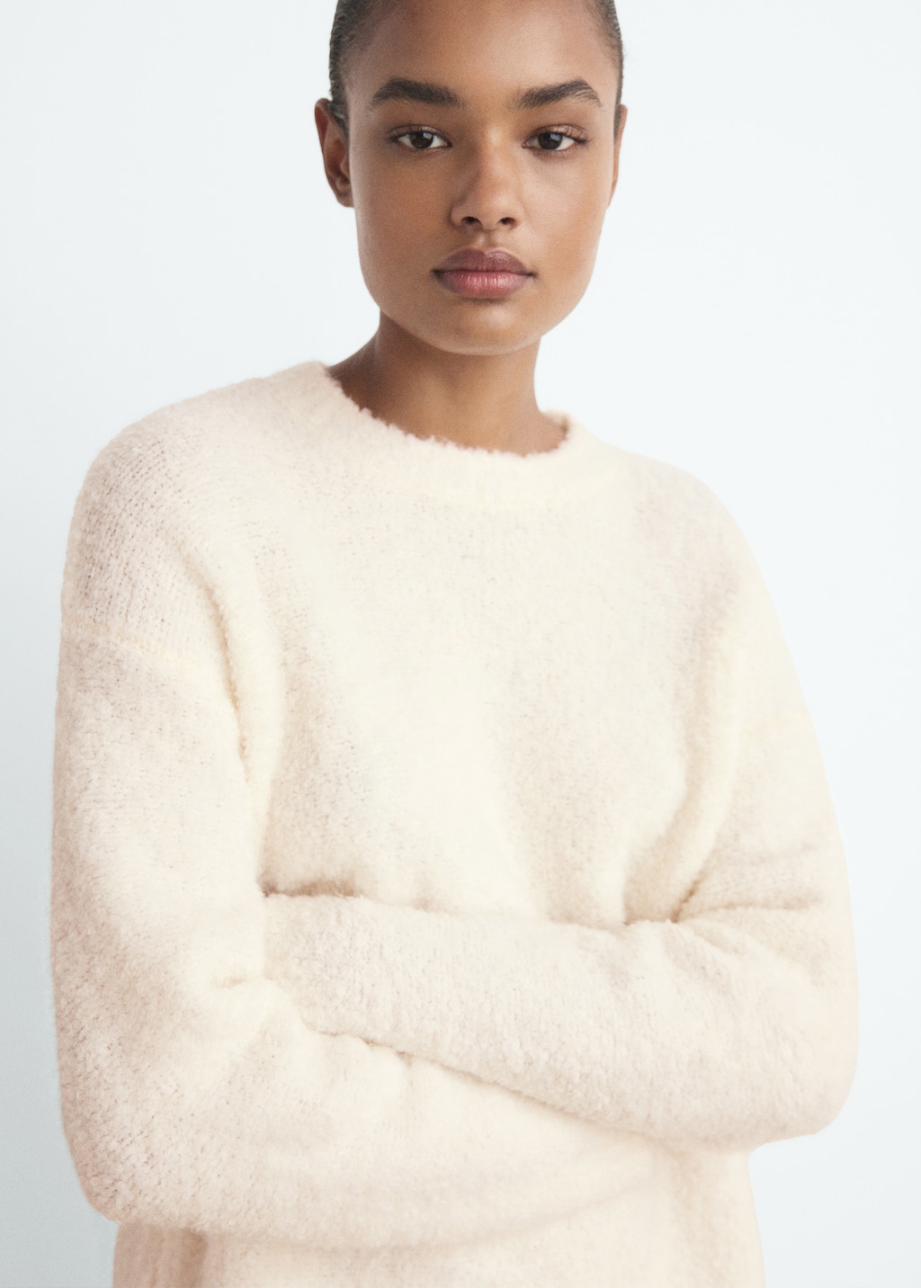 Bouclé-effect sweater