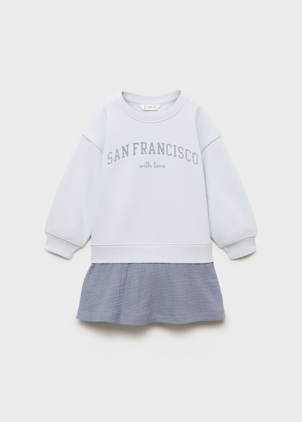 Combined sweatshirt dress