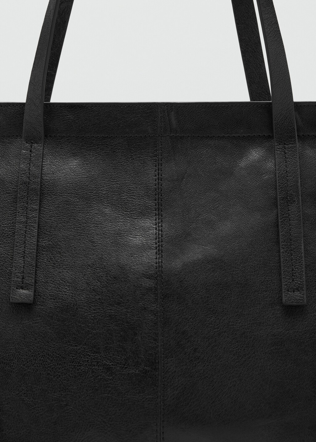 Leather shopper bag