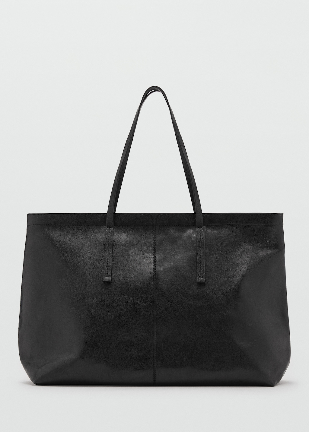 Leather shopper bag