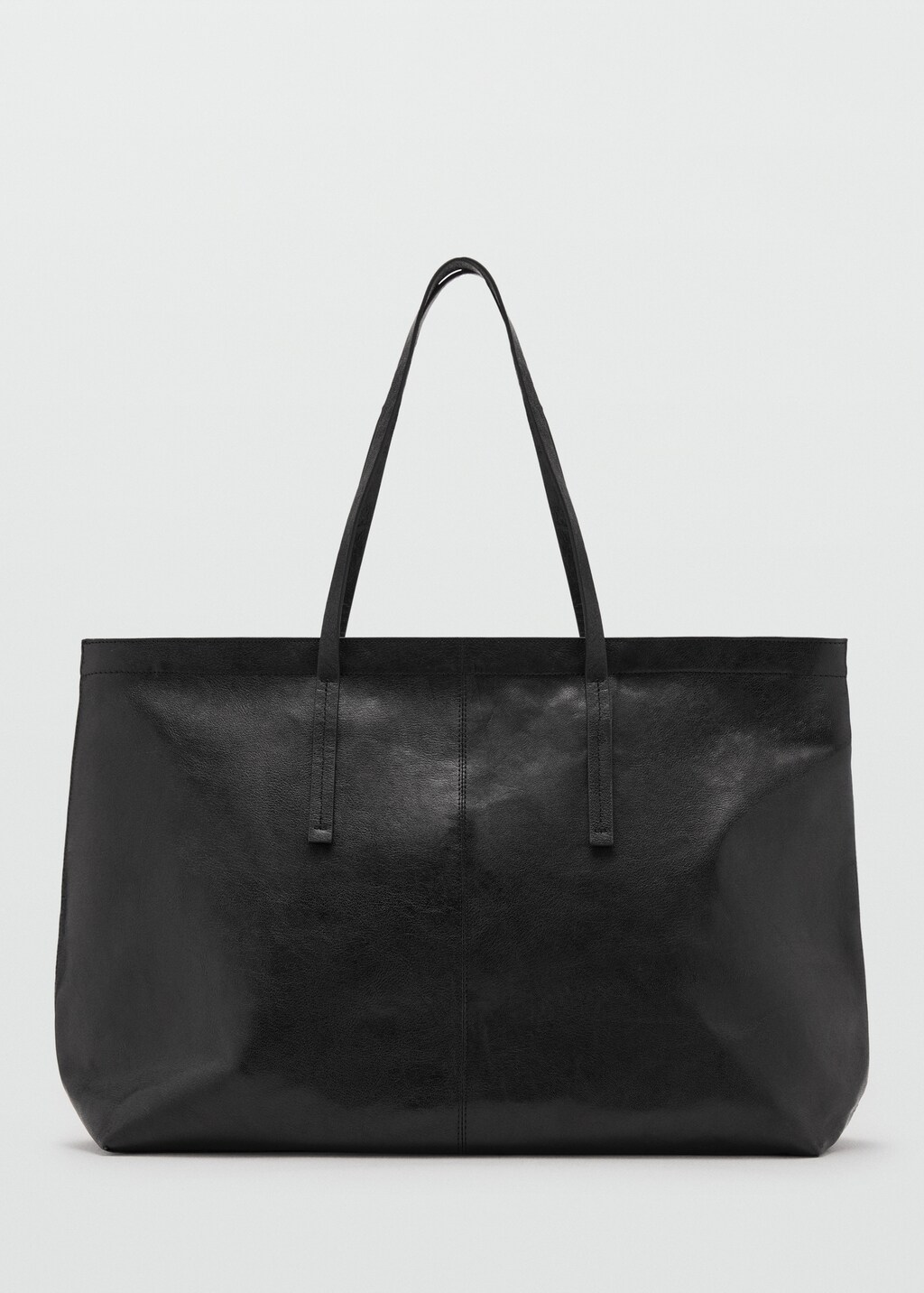 Leather shopper bag