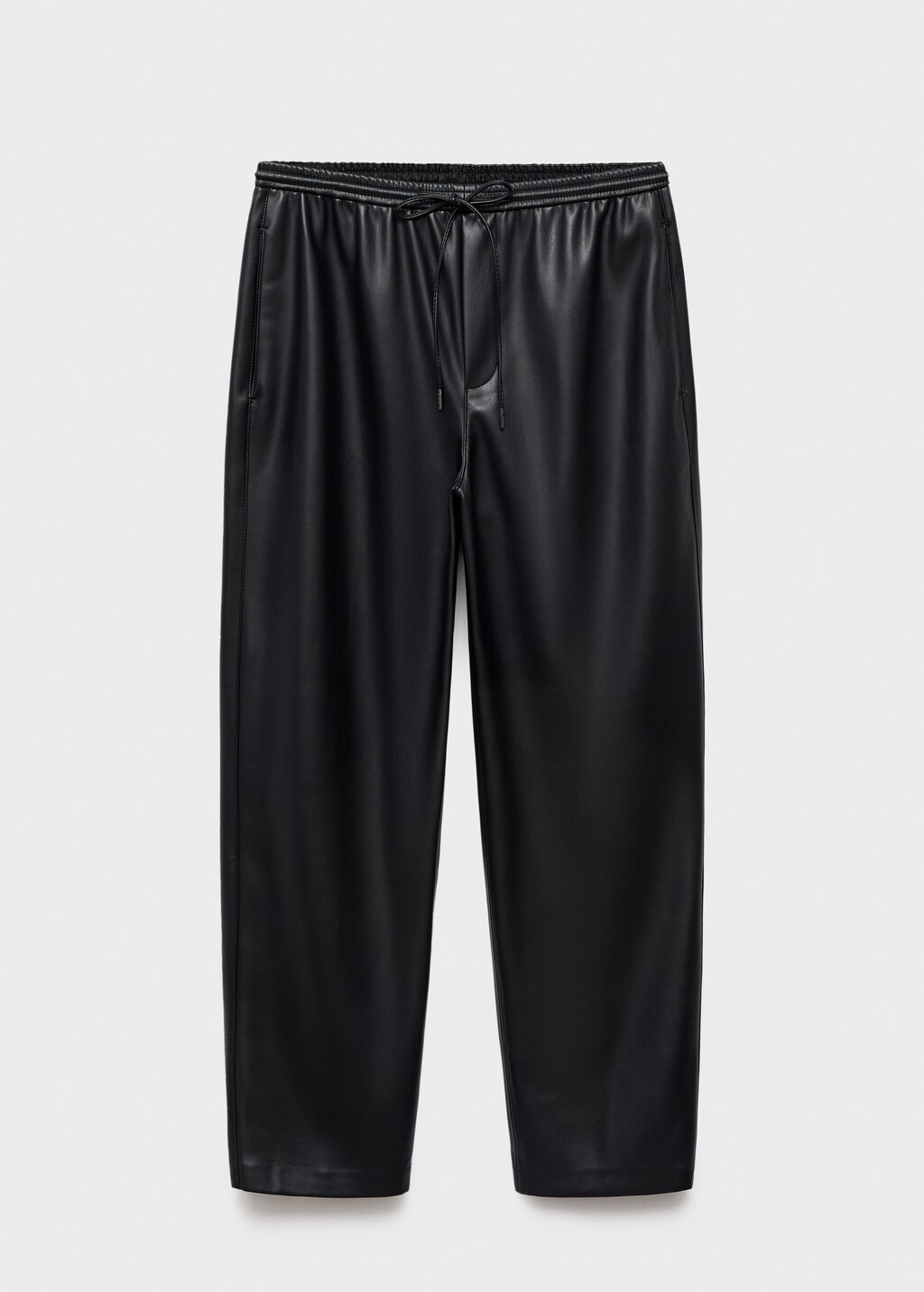 Faux-effect trousers with elastic waist
