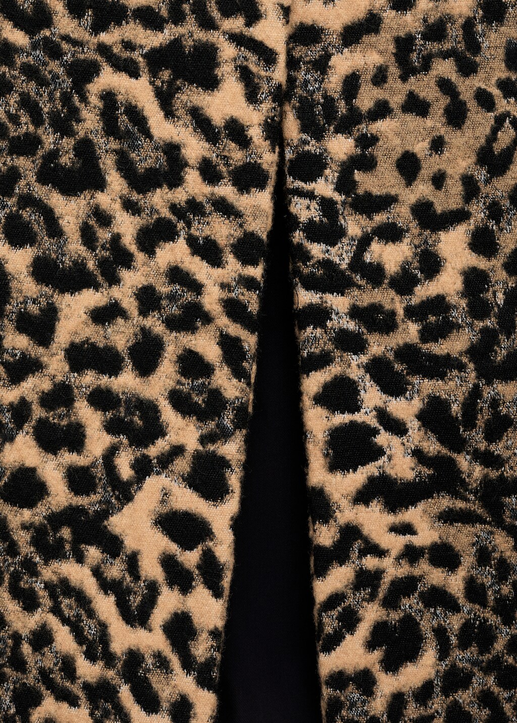 Leopard-print long coat
