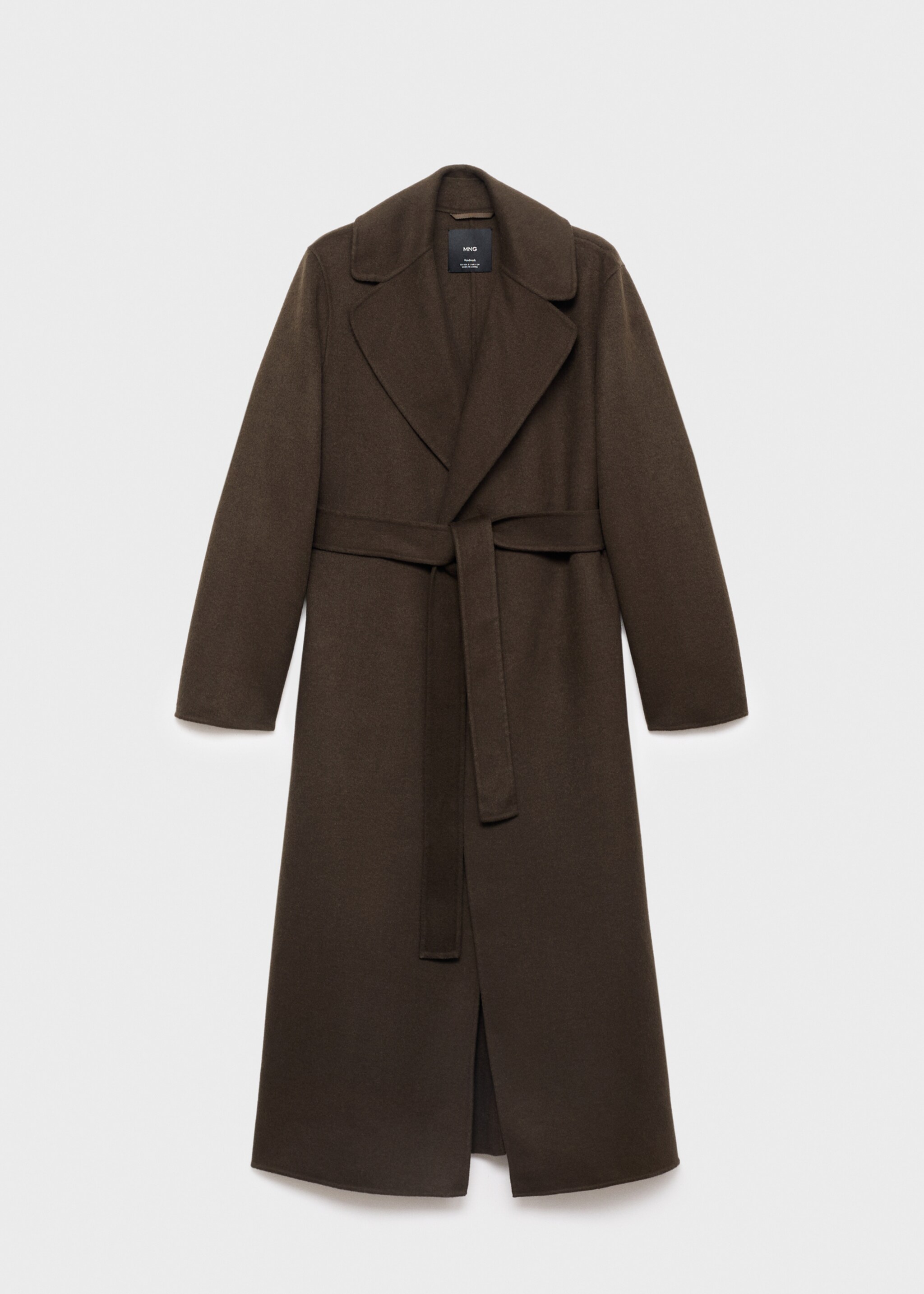 معطف صوف هاند ميد بحزام - منتج دون نموذج, أسمر ضارب إلى الصفرة. Ref: 17077137-01.