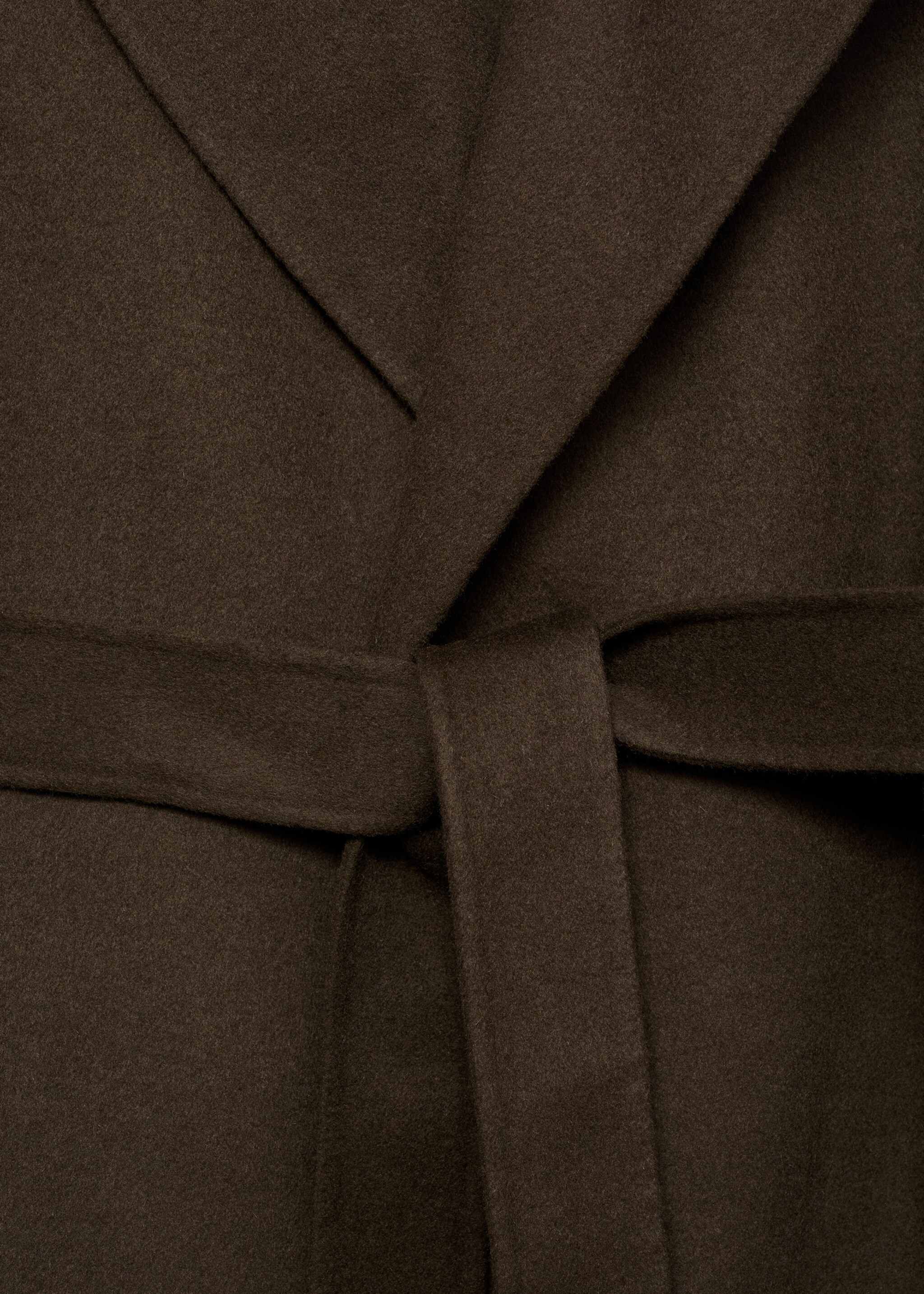 معطف صوف هاند ميد بحزام - تفاصيل المنتج 0, أسمر ضارب إلى الصفرة. Ref: 17077137-01.