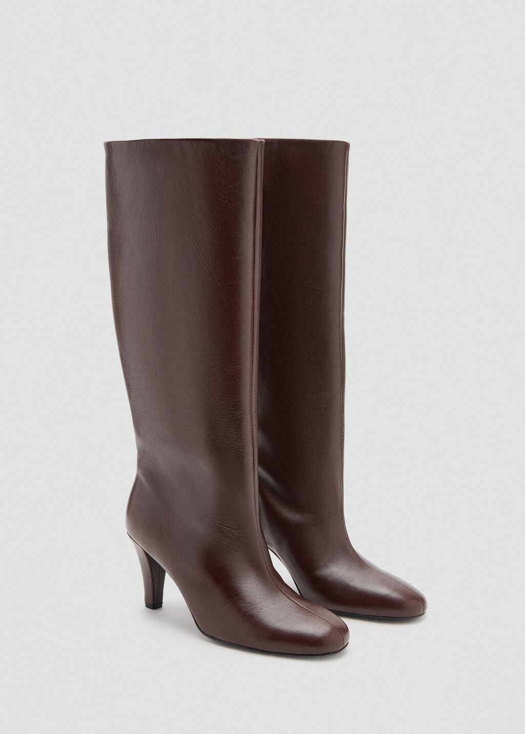 Mango Heeled leather boots