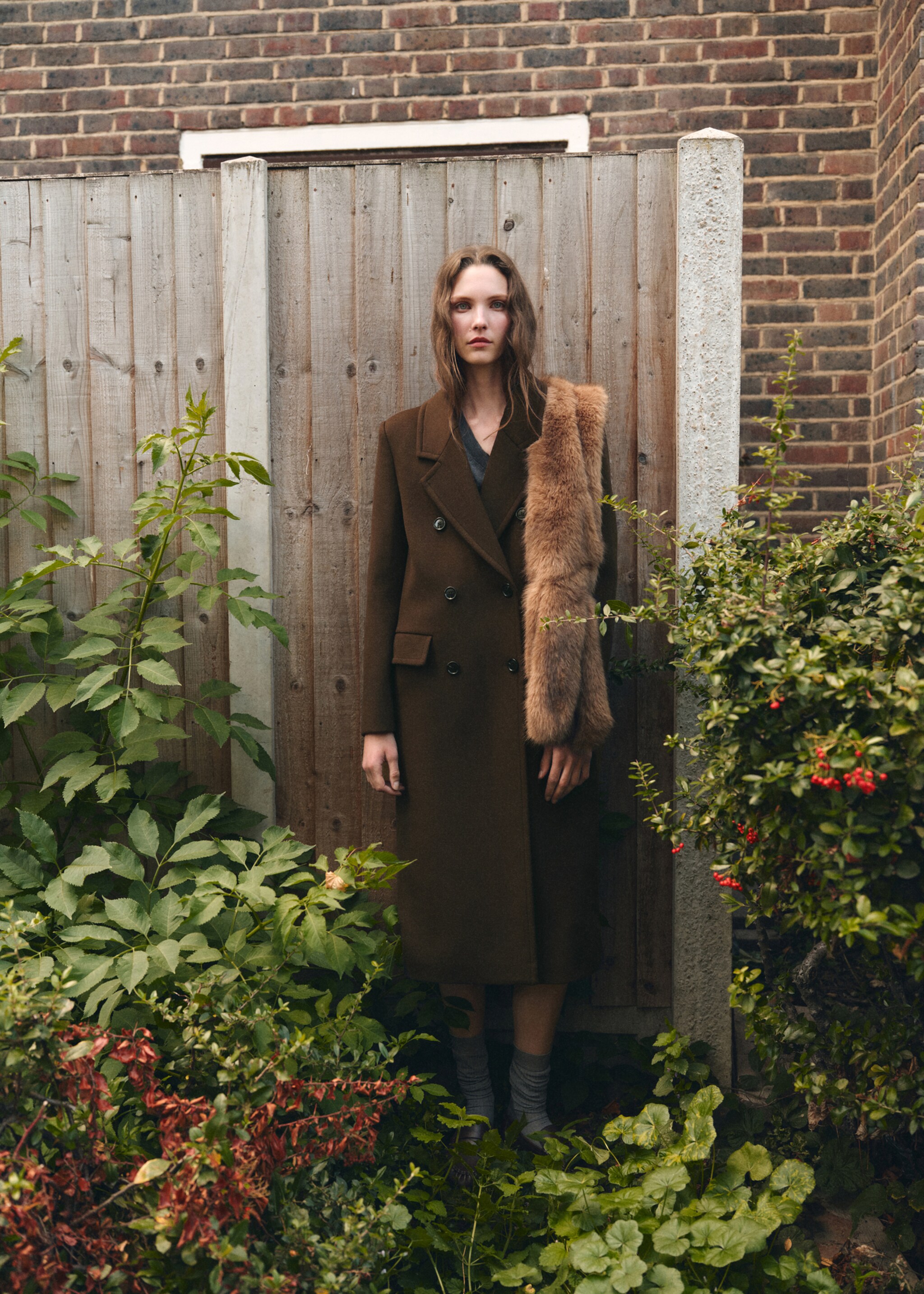 Double-breasted wool coat - General plane, Khaki. Ref: 17077768-01.
