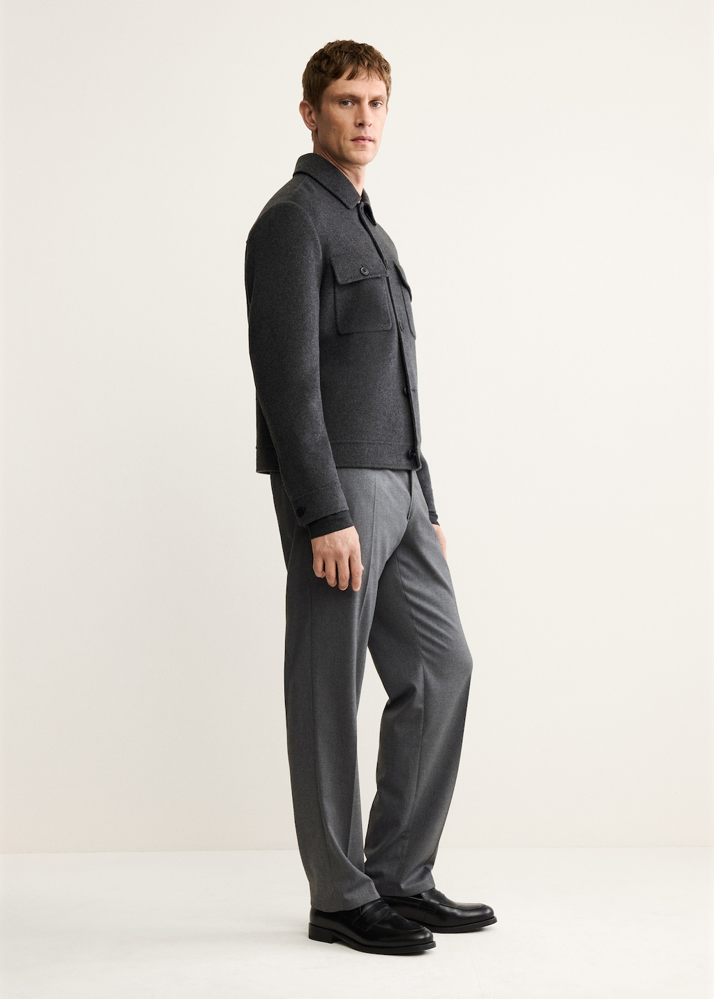 Handmade wool jacket with pockets