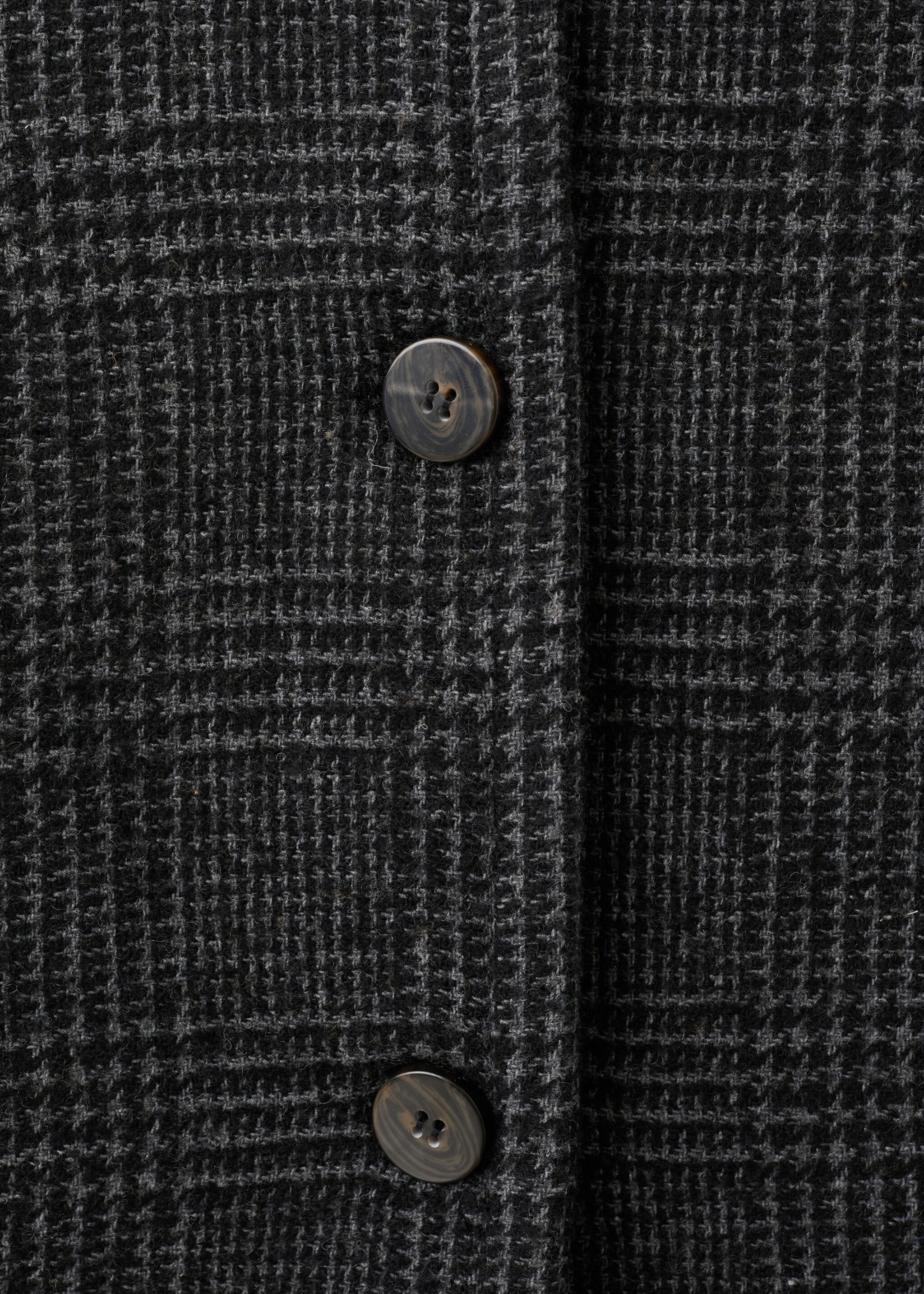 Checked wool-blend coat - Details of the article 8, Grey. Ref: 17078290-02.