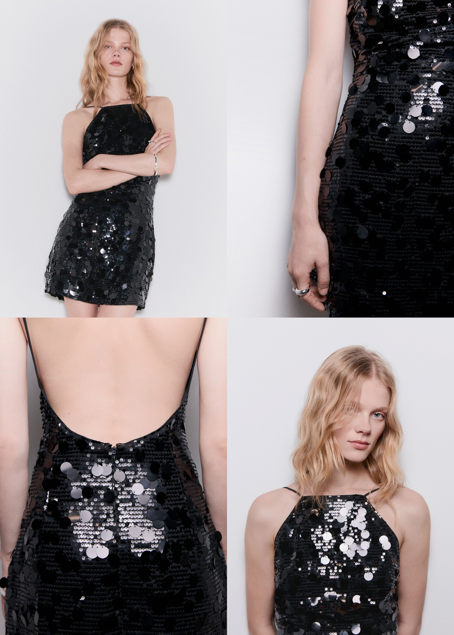 Short dress with sequins - Details of the article 5