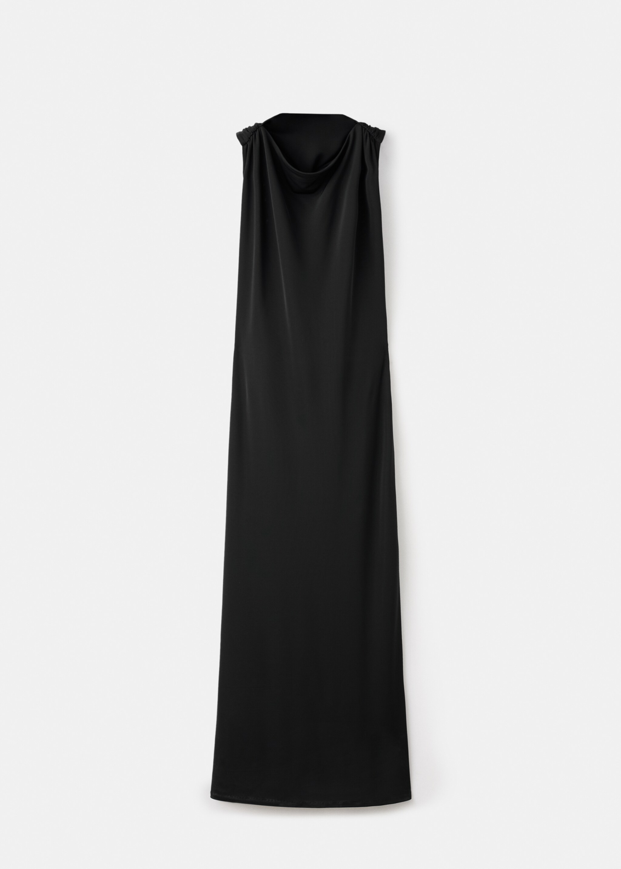 Draped dress with metallic detail - Article without model, Black. Ref: 17079111-01.