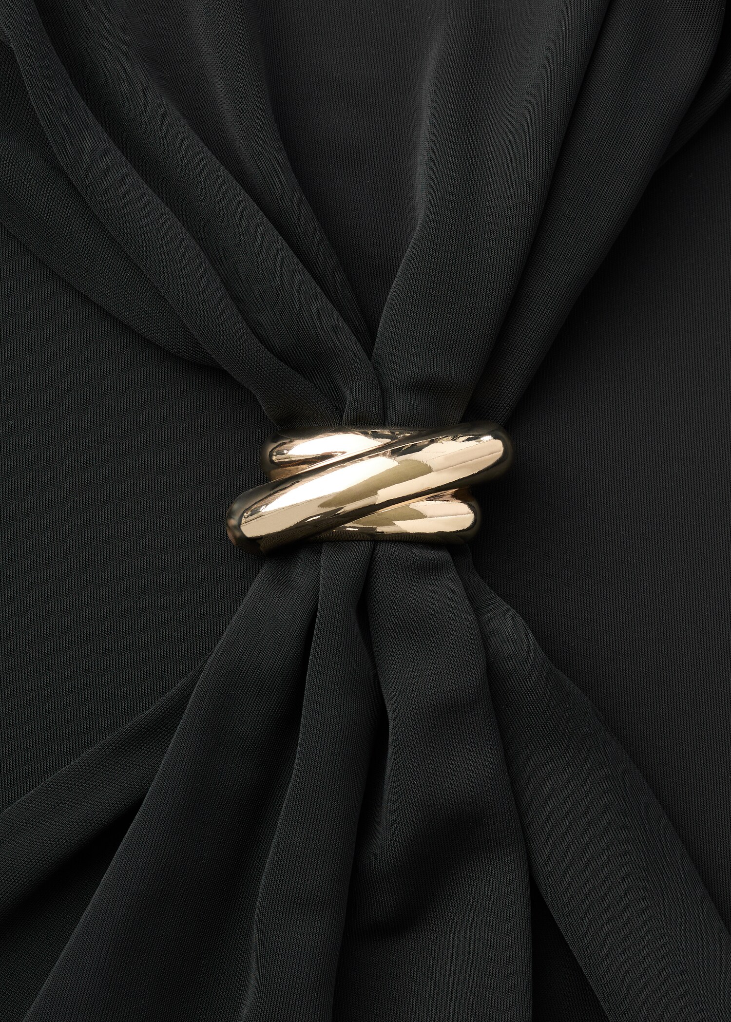 Draped dress with metallic detail - Details of the article 0