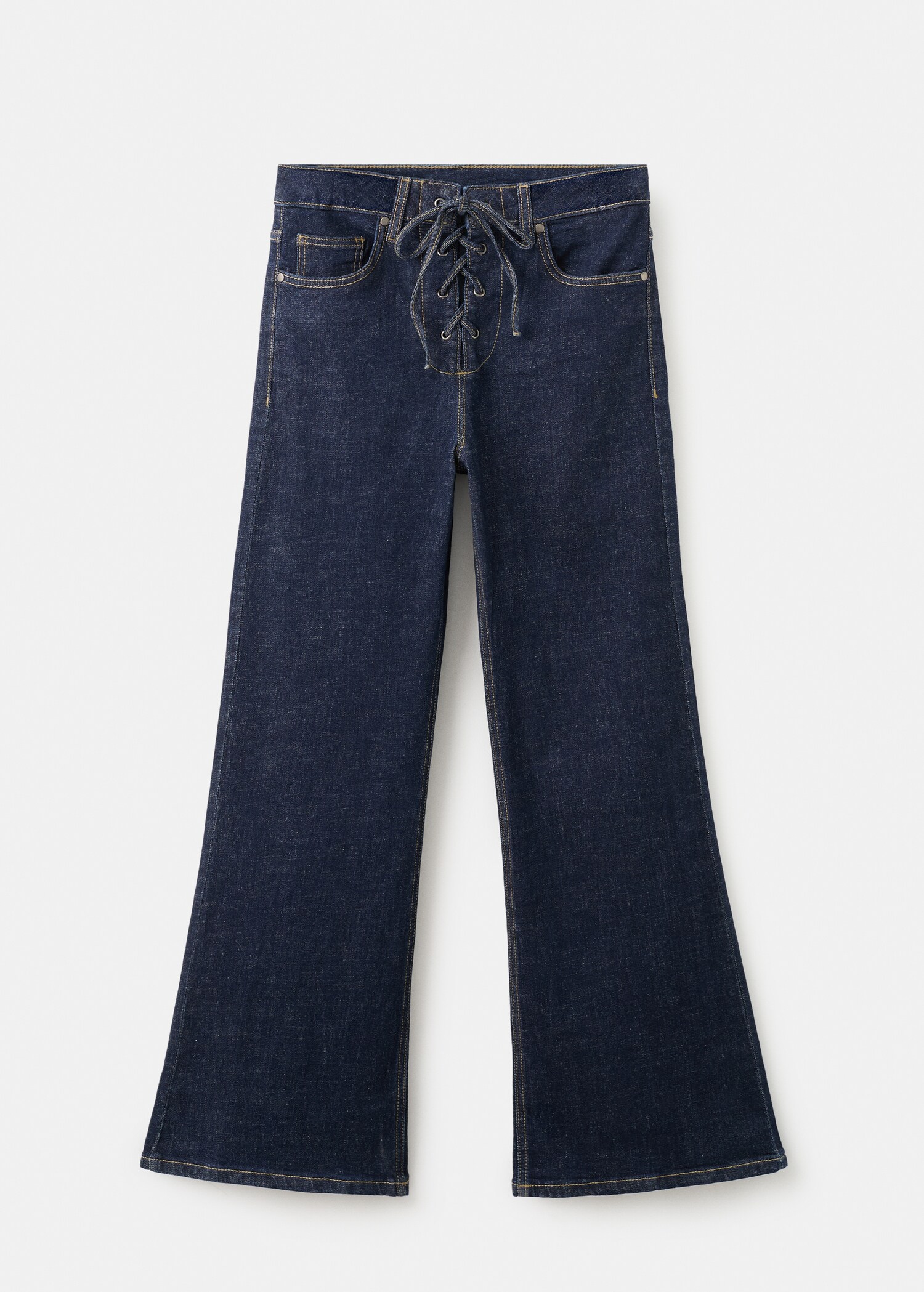Flared jeans with drawstrings - Article without model
