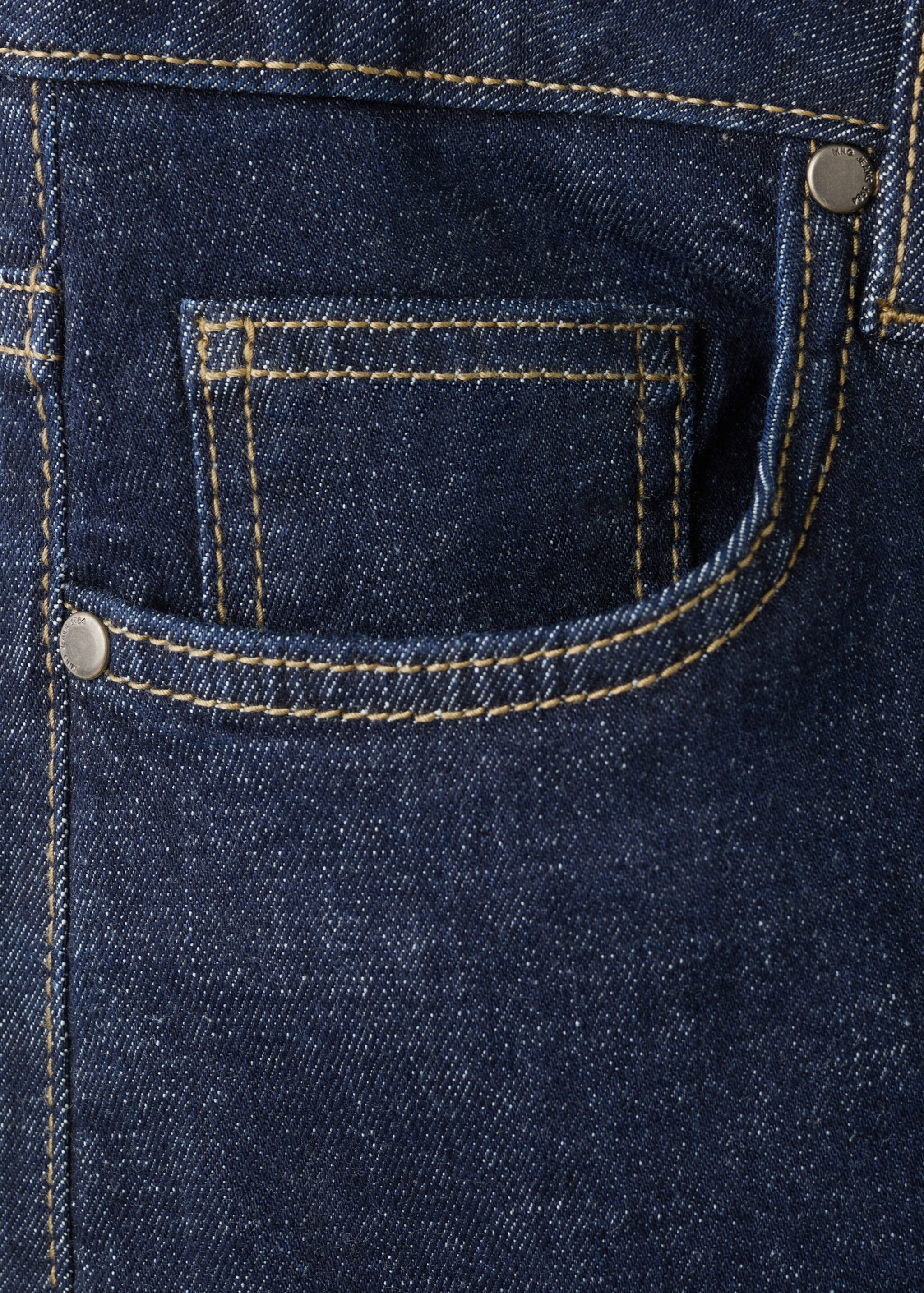 Flared jeans with drawstrings - Details of the article 0, Open Blue. Ref: 17079119-03.