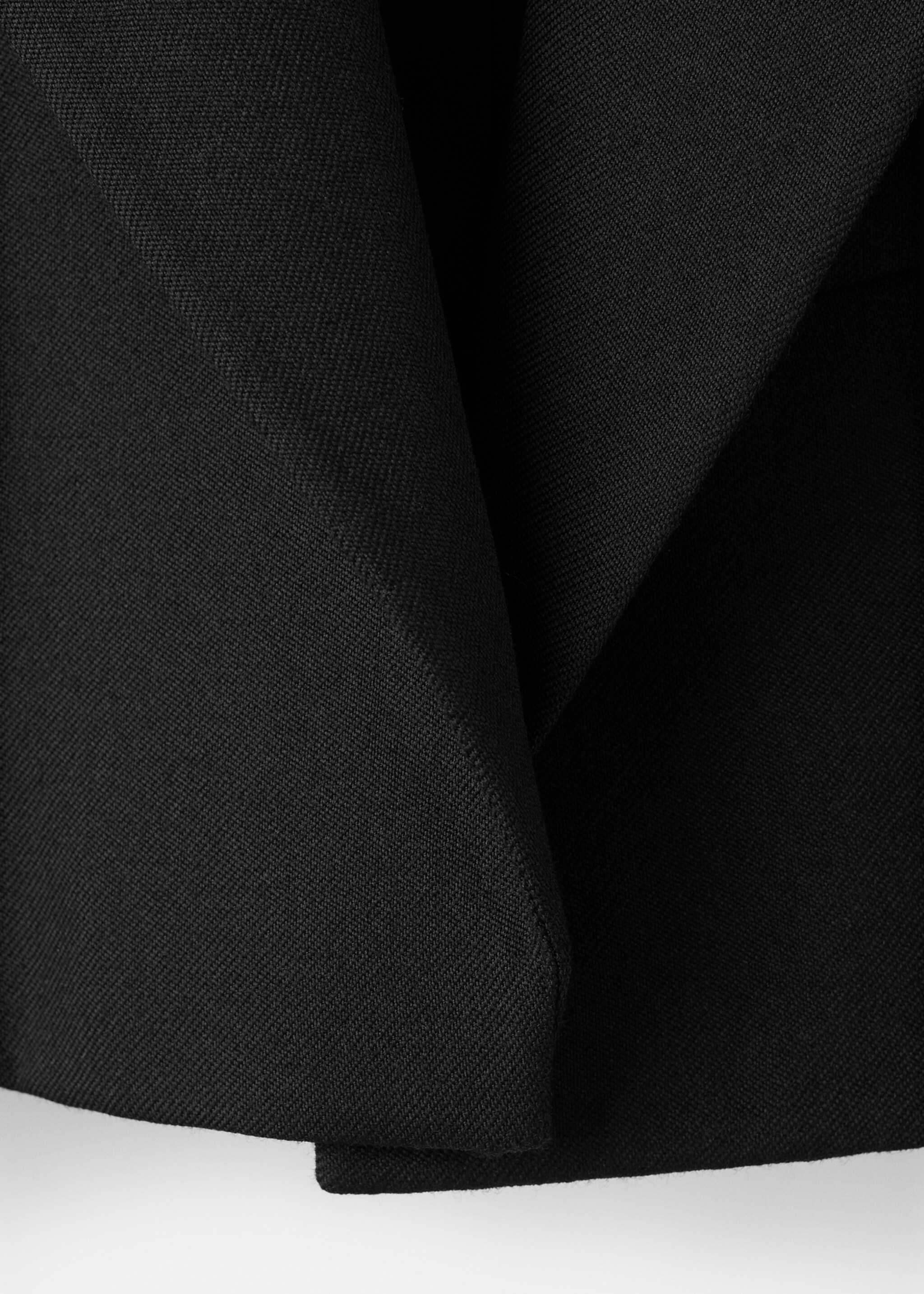 Wool cropped suit jacket - Details of the article 0, Black. Ref: 17079120-01.