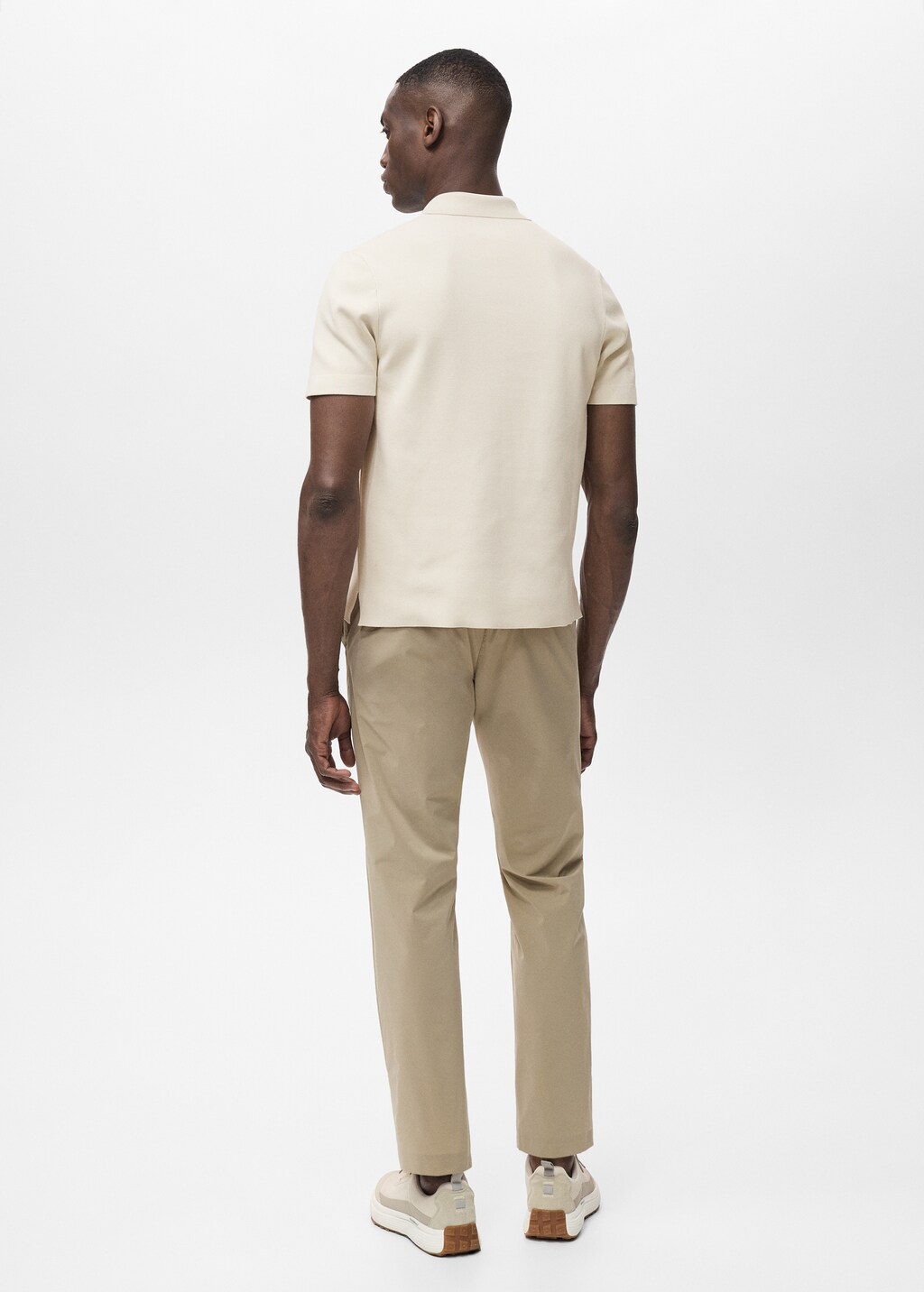 COOLMAX® fine-knit polo shirt with zipper