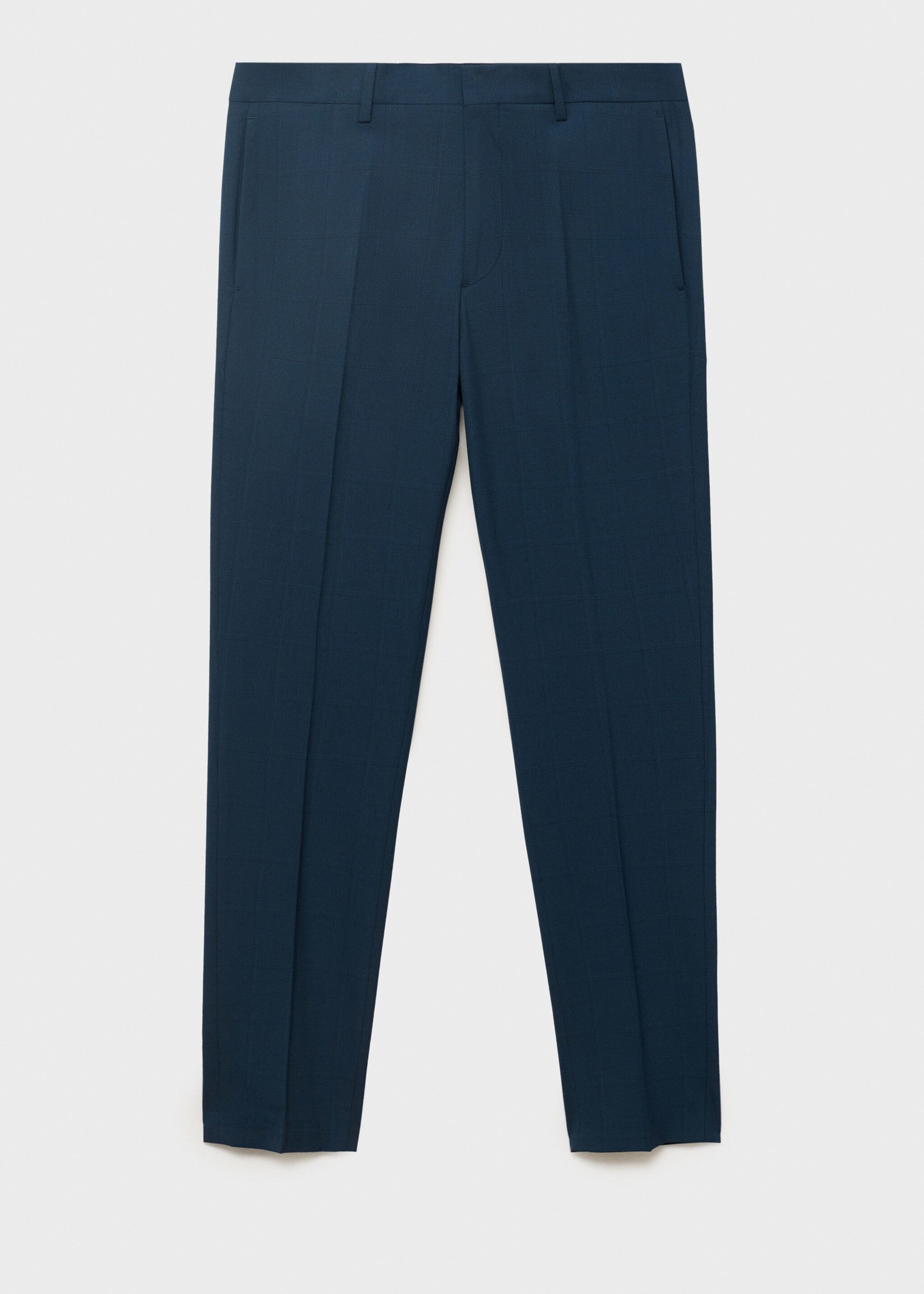 Stretch fabric super slim-fit suit trousers - Article without model, Indigo Blue. Ref: 17081176-01.