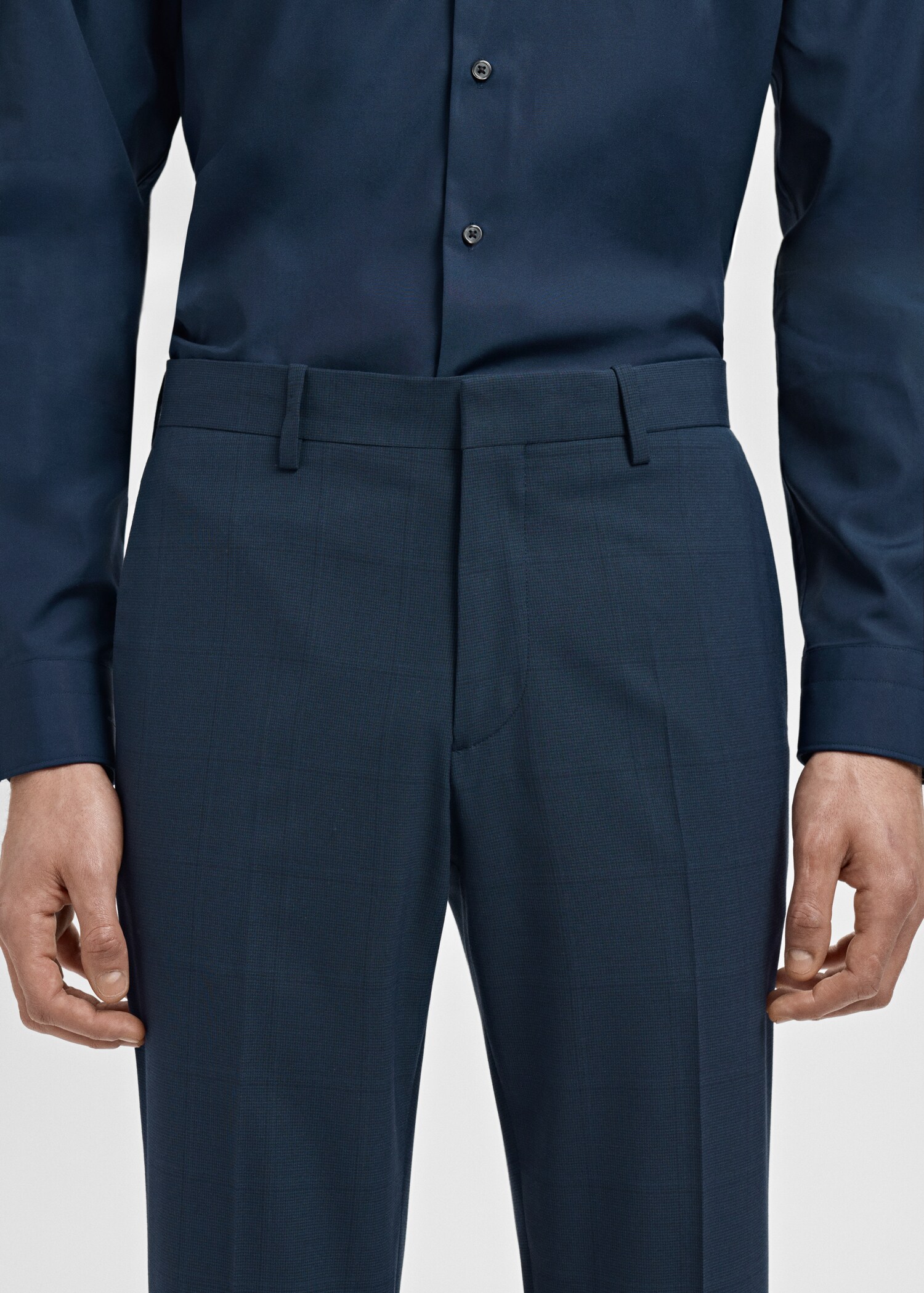 Stretch fabric super slim-fit suit trousers - Details of the article 1